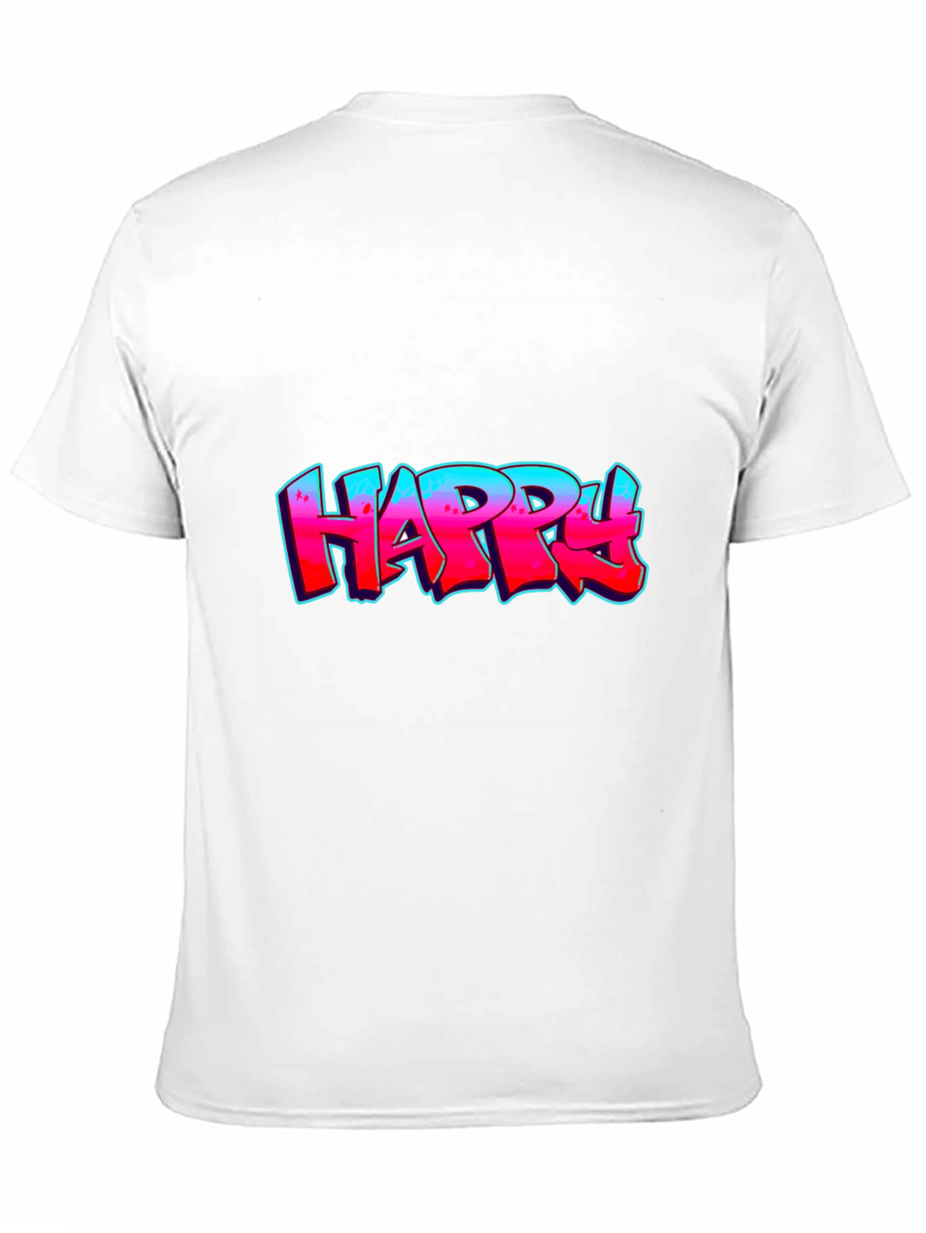 Black Happy Graffiti T-Shirt - Bold Graphic Tee view 11