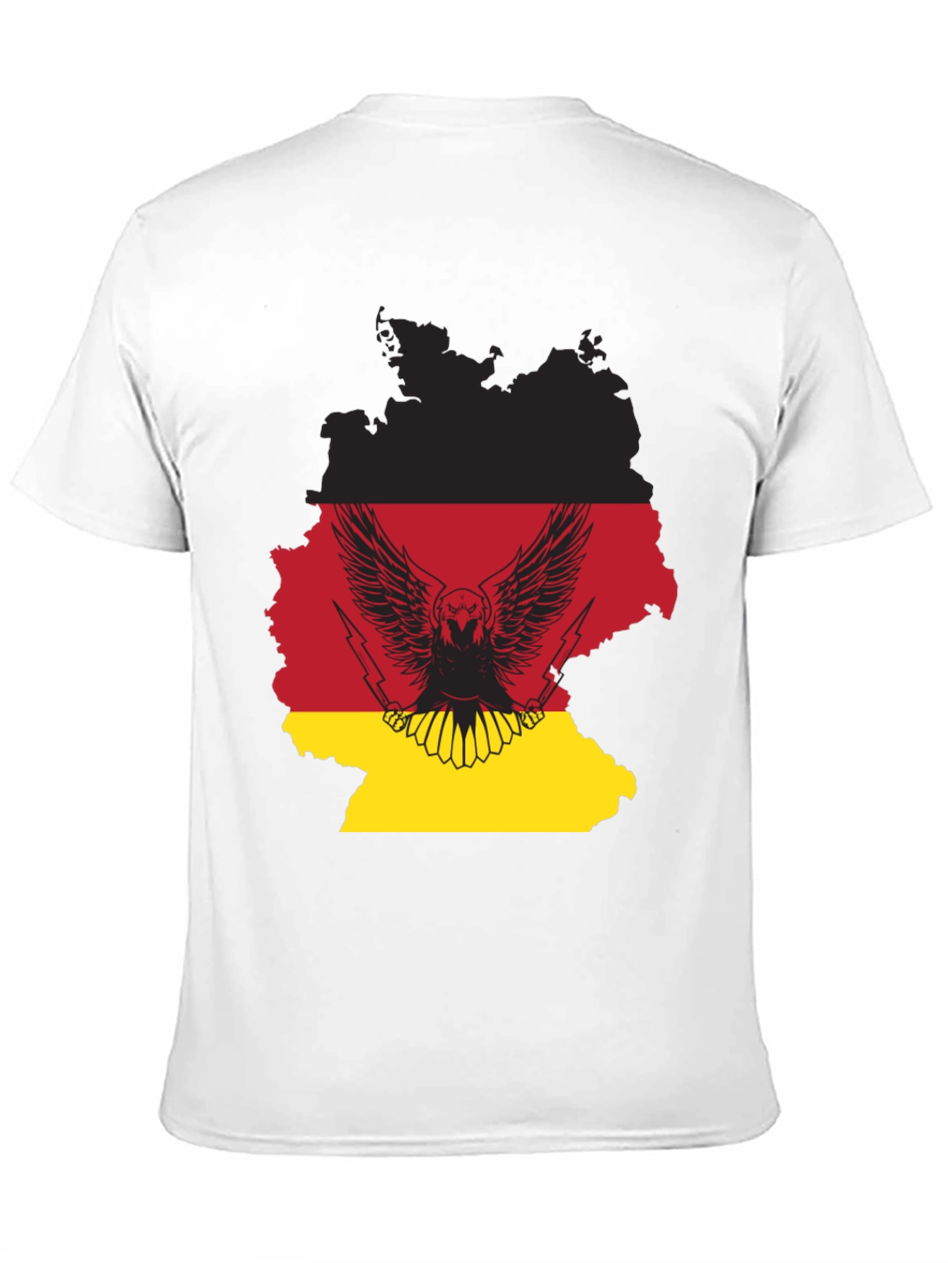 Black German Flag Eagle Graphic T-Shirt view 11