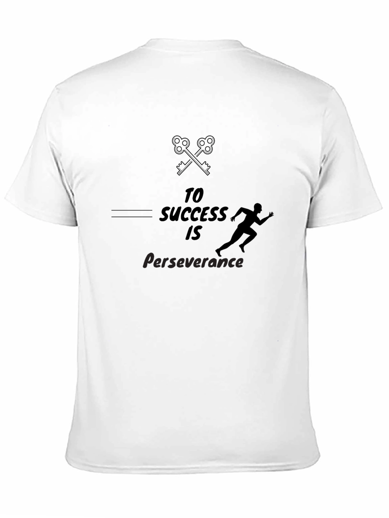 Black Perseverance Success Graphic Tee - Black Cotton Blend view 11