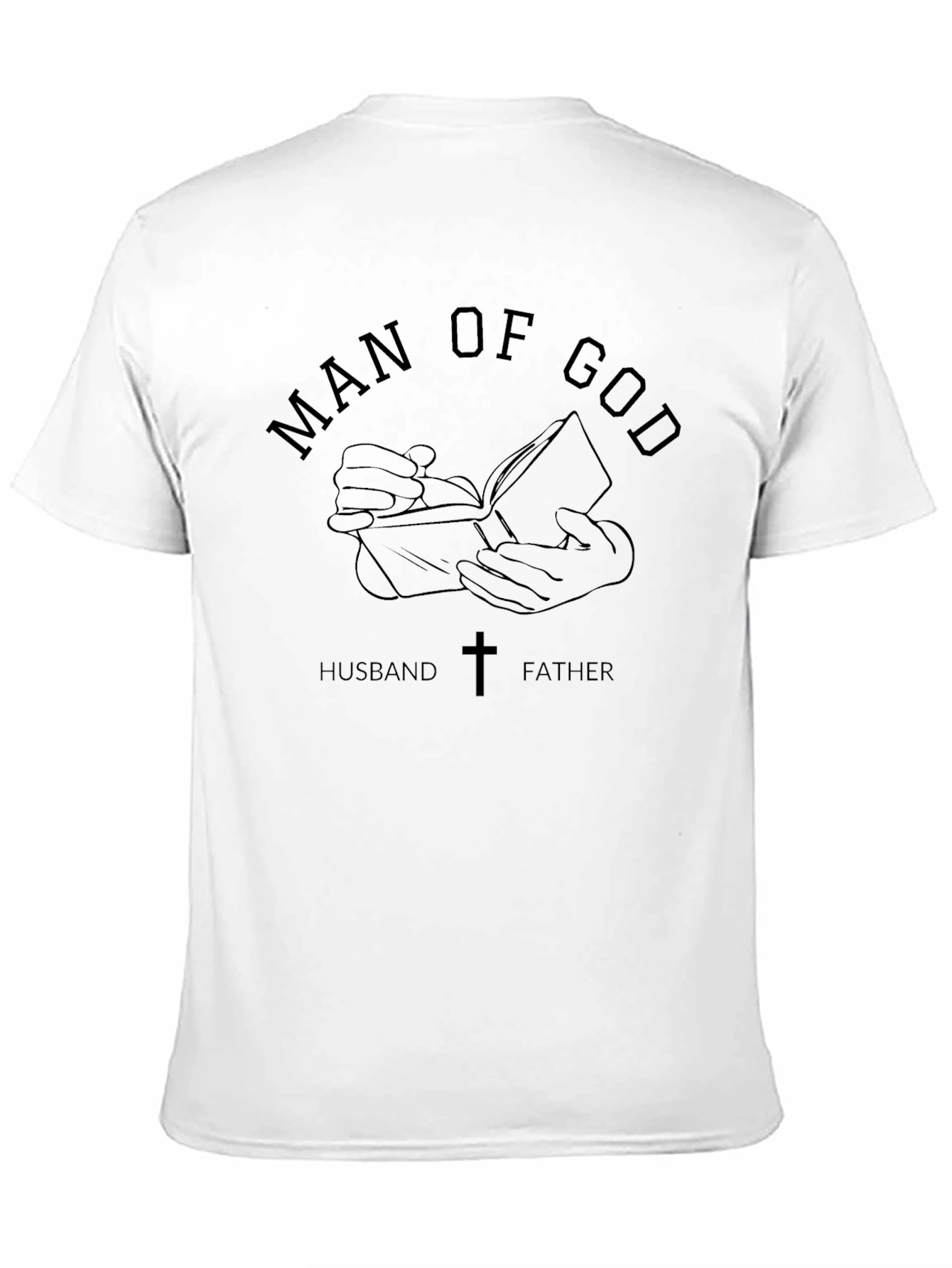 Black Man of God Husband Father Black T-Shirt view 11