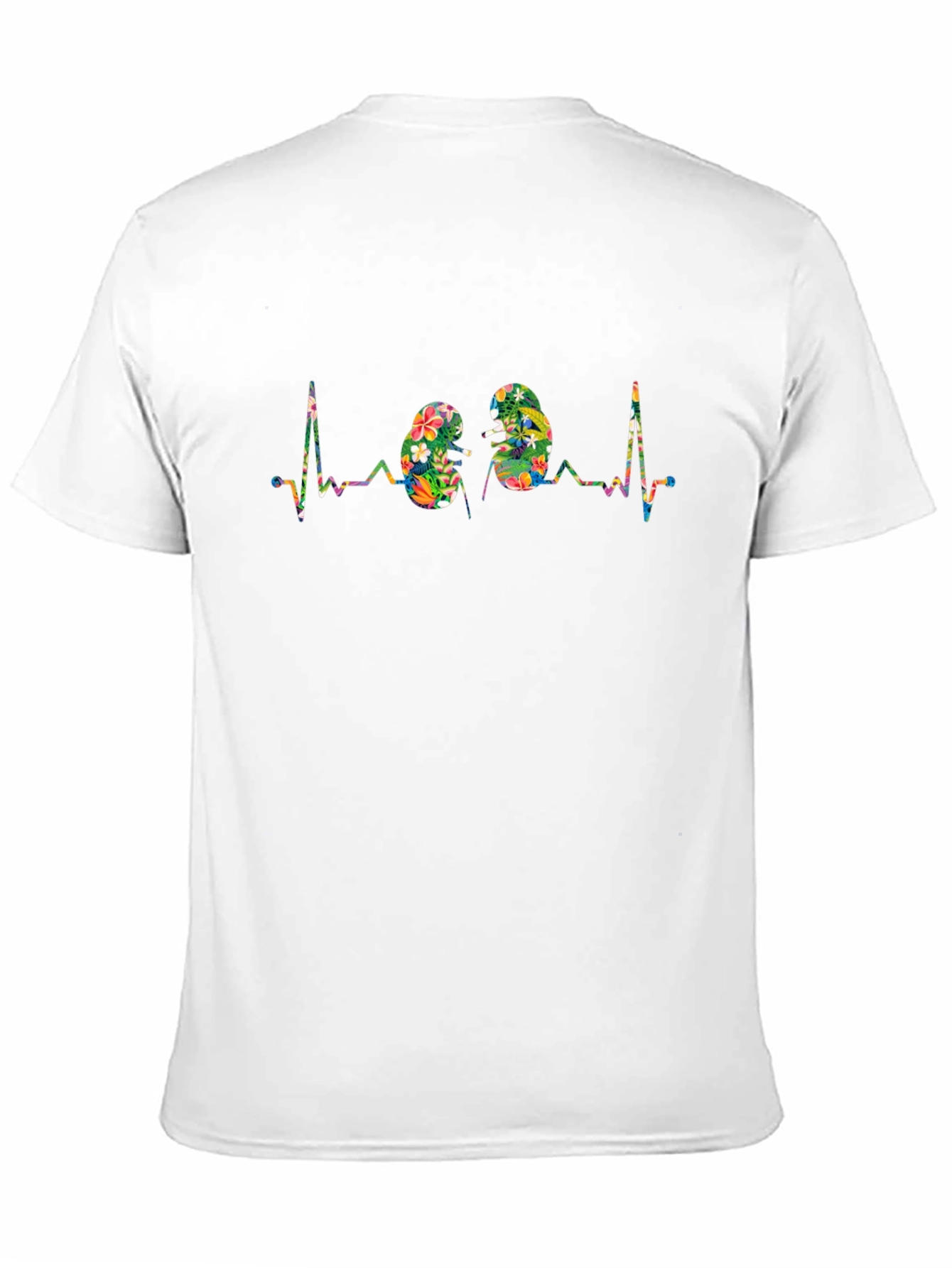 Black Floral Kidney Heartbeat Graphic Tee - Black view 11