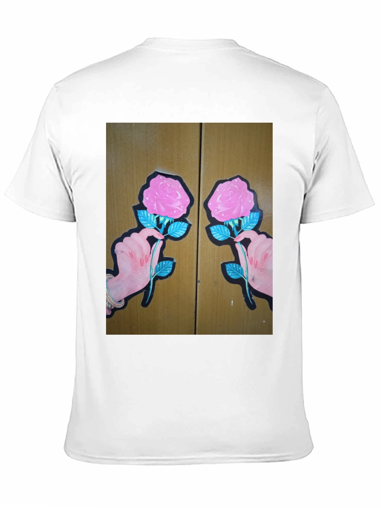 Black Floral Rose Graphic Tee view 11