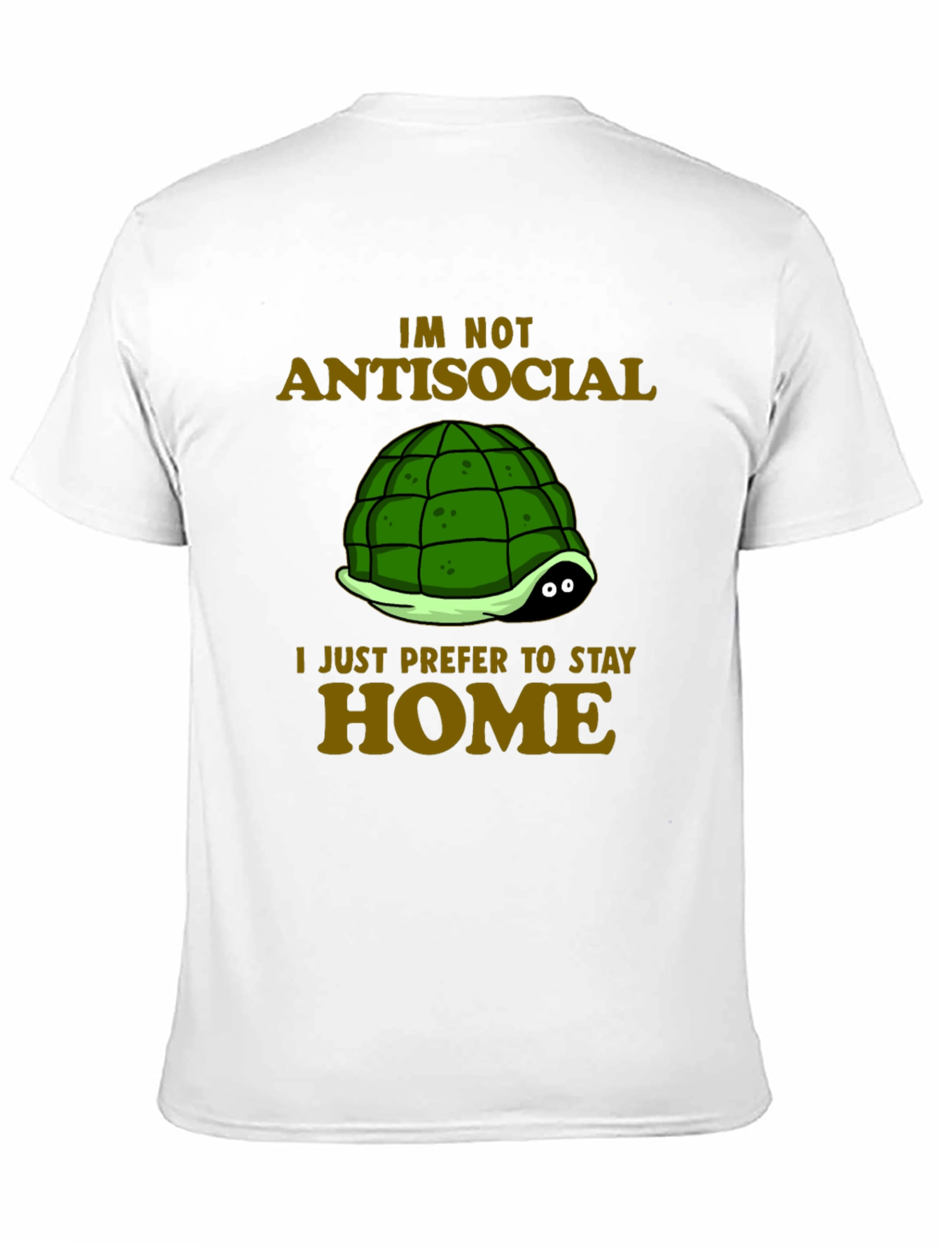 Black Introvert Turtle T-Shirt - Antisocial Stay Home Humor view 11