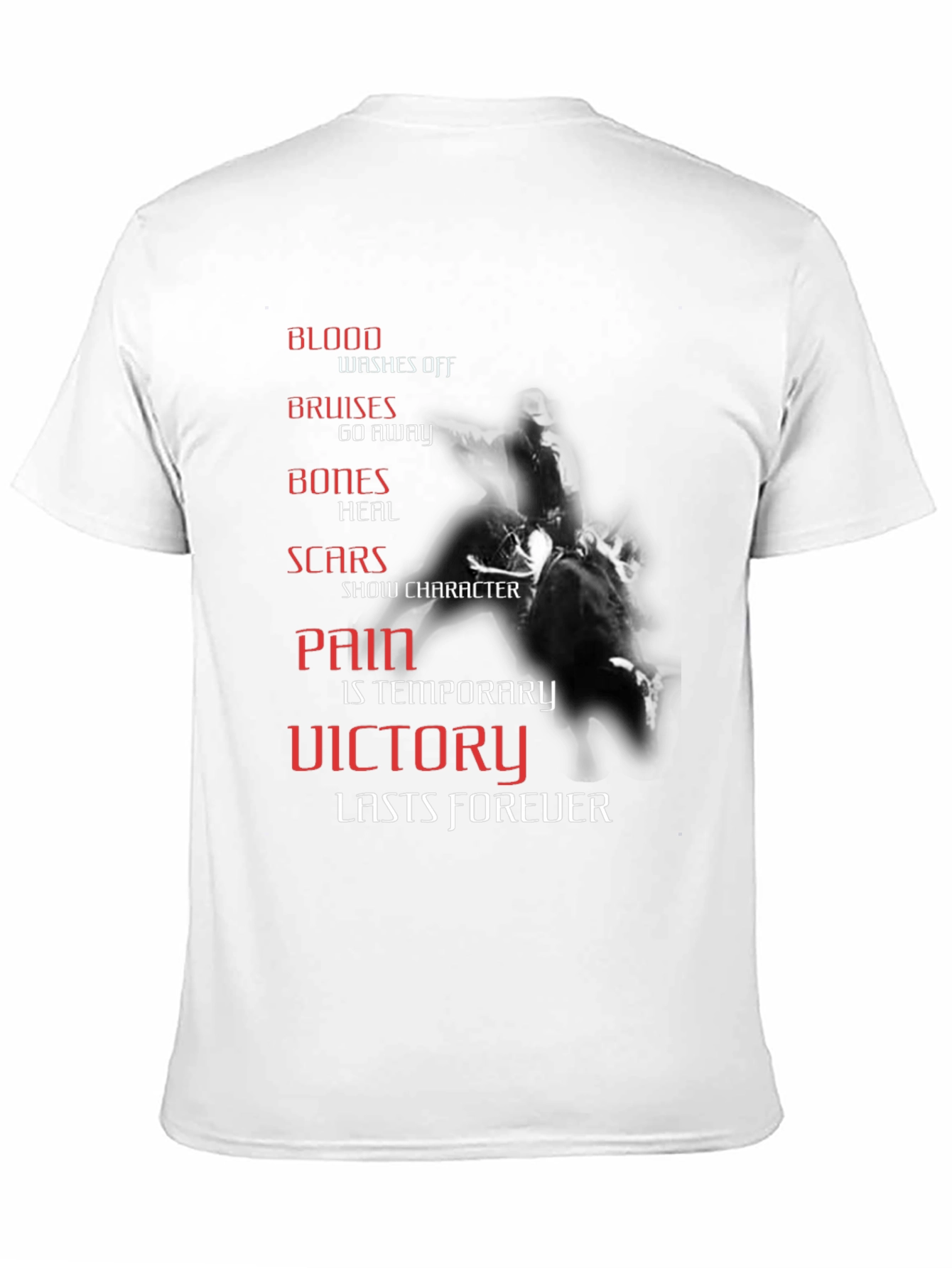 Black Motivational T-Shirt: Victory Lasts Forever view 11