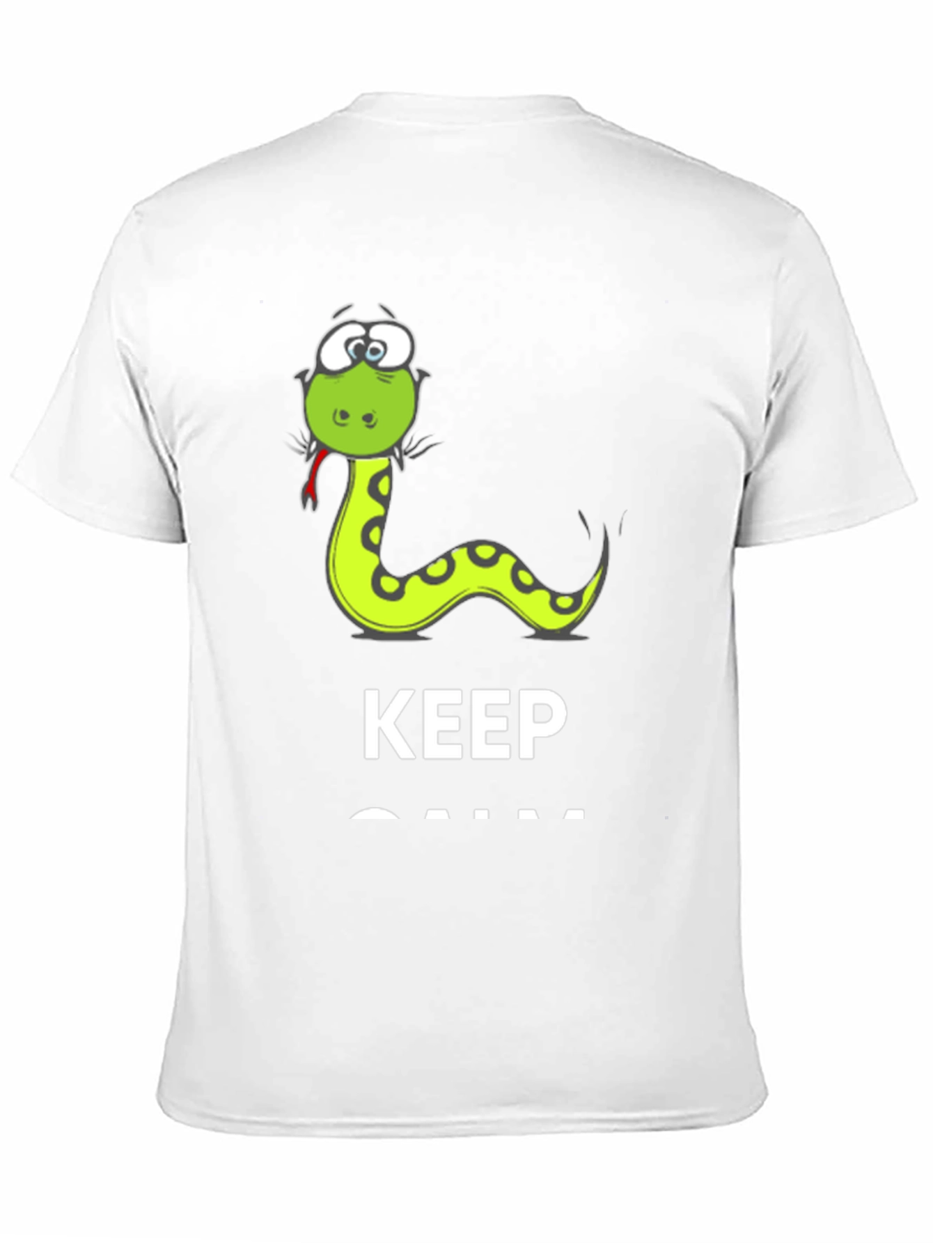 Black Funny Snake Keep Calm Men's T-Shirt view 11