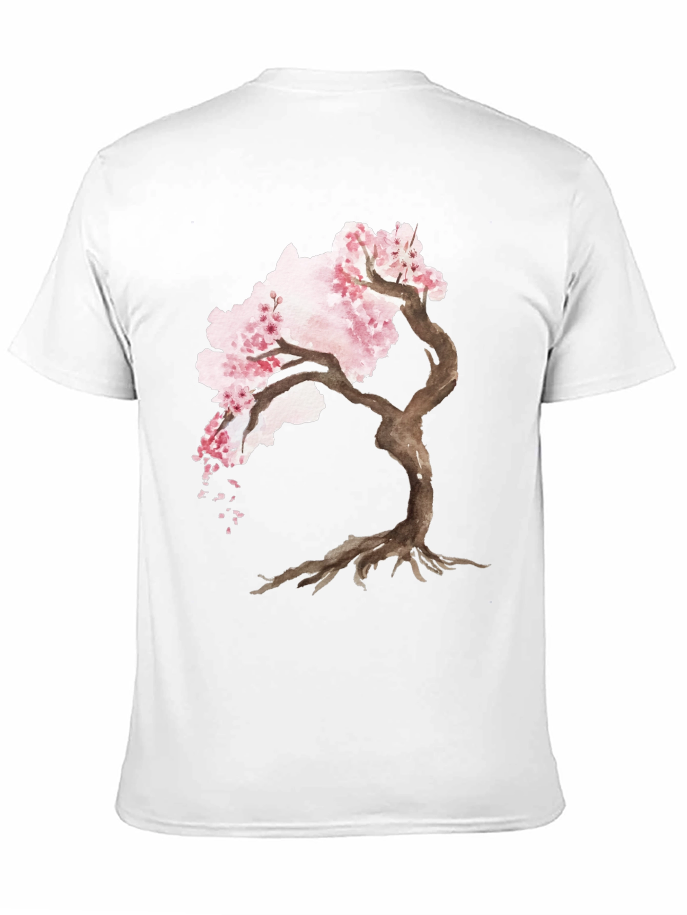 Black Cherry Blossom Tree Black T-Shirt view 11