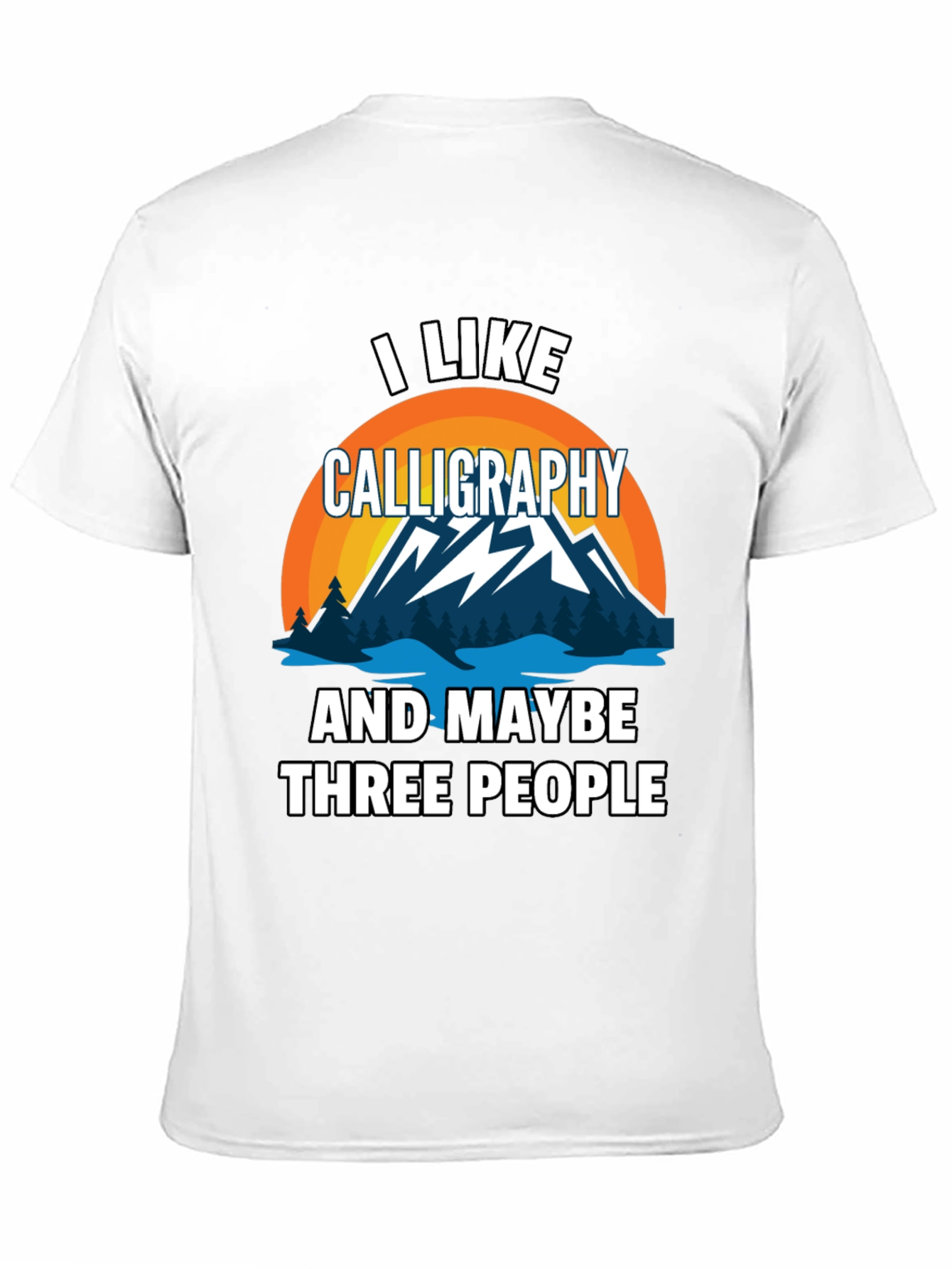 Black Calligraphy Lover T-Shirt - Funny Graphic Tee view 11