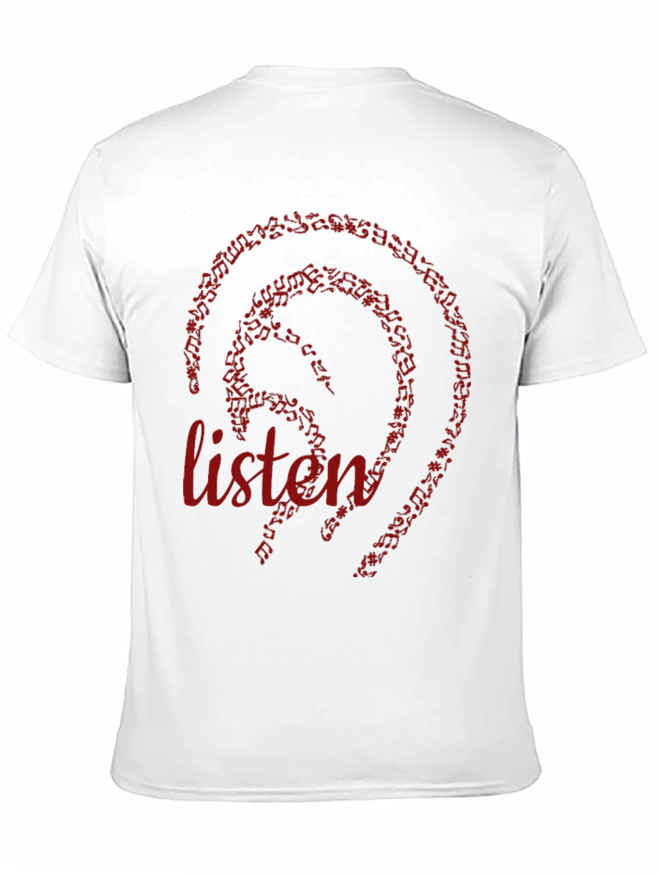 Black Musical Ear Listen Graphic Tee - Black view 11