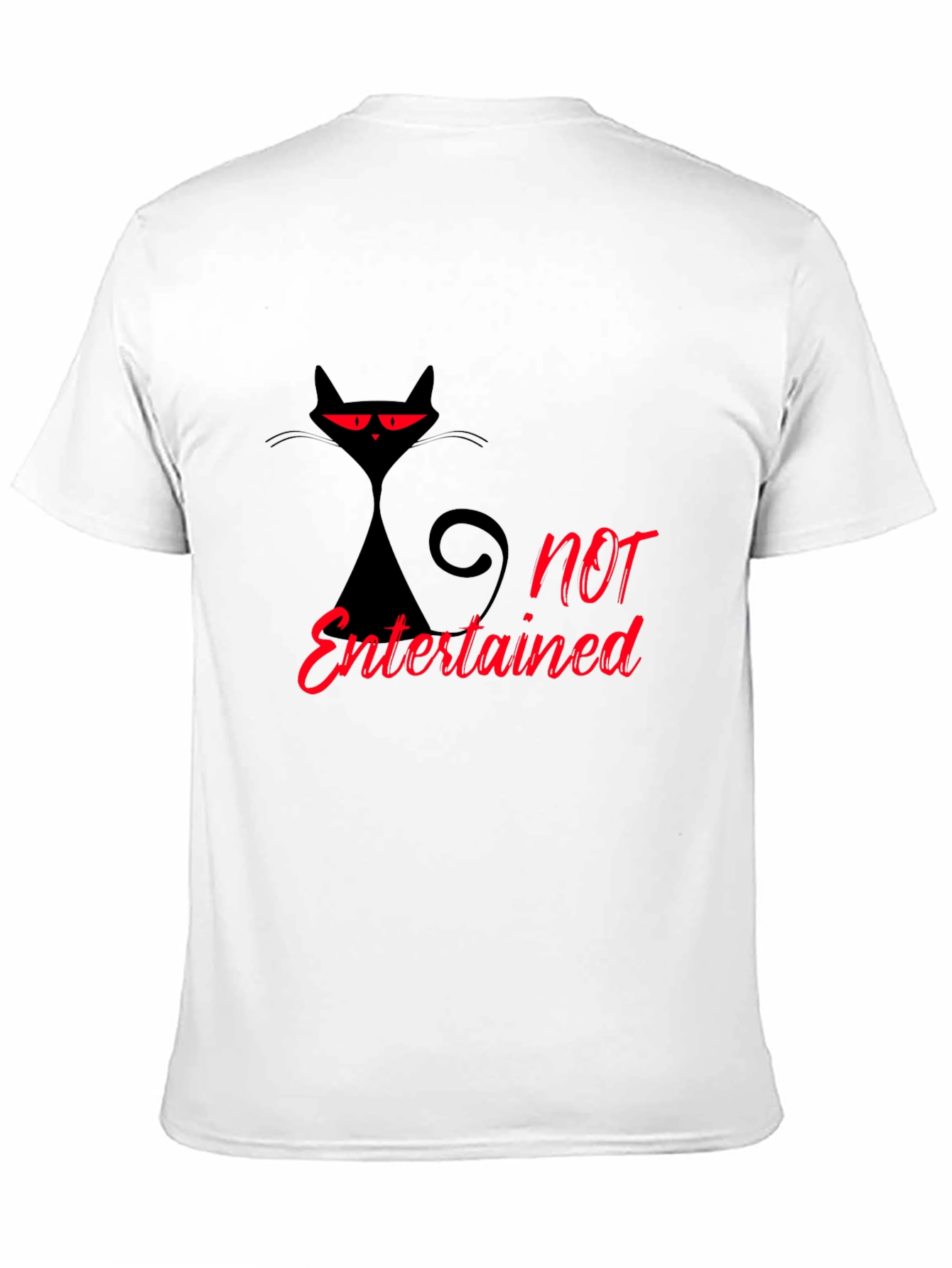 Black Not Entertained Black Cat Graphic T-Shirt view 11