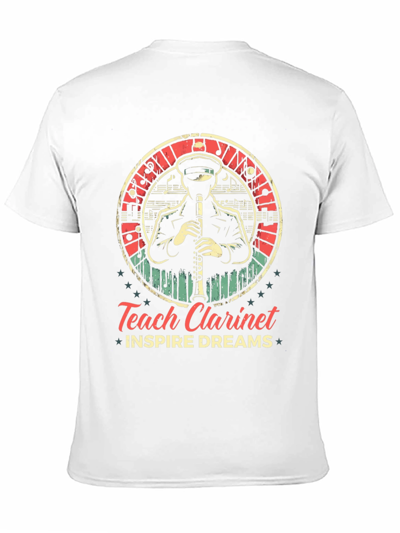 Black Teach Clarinet Inspire Dreams T-Shirt view 11