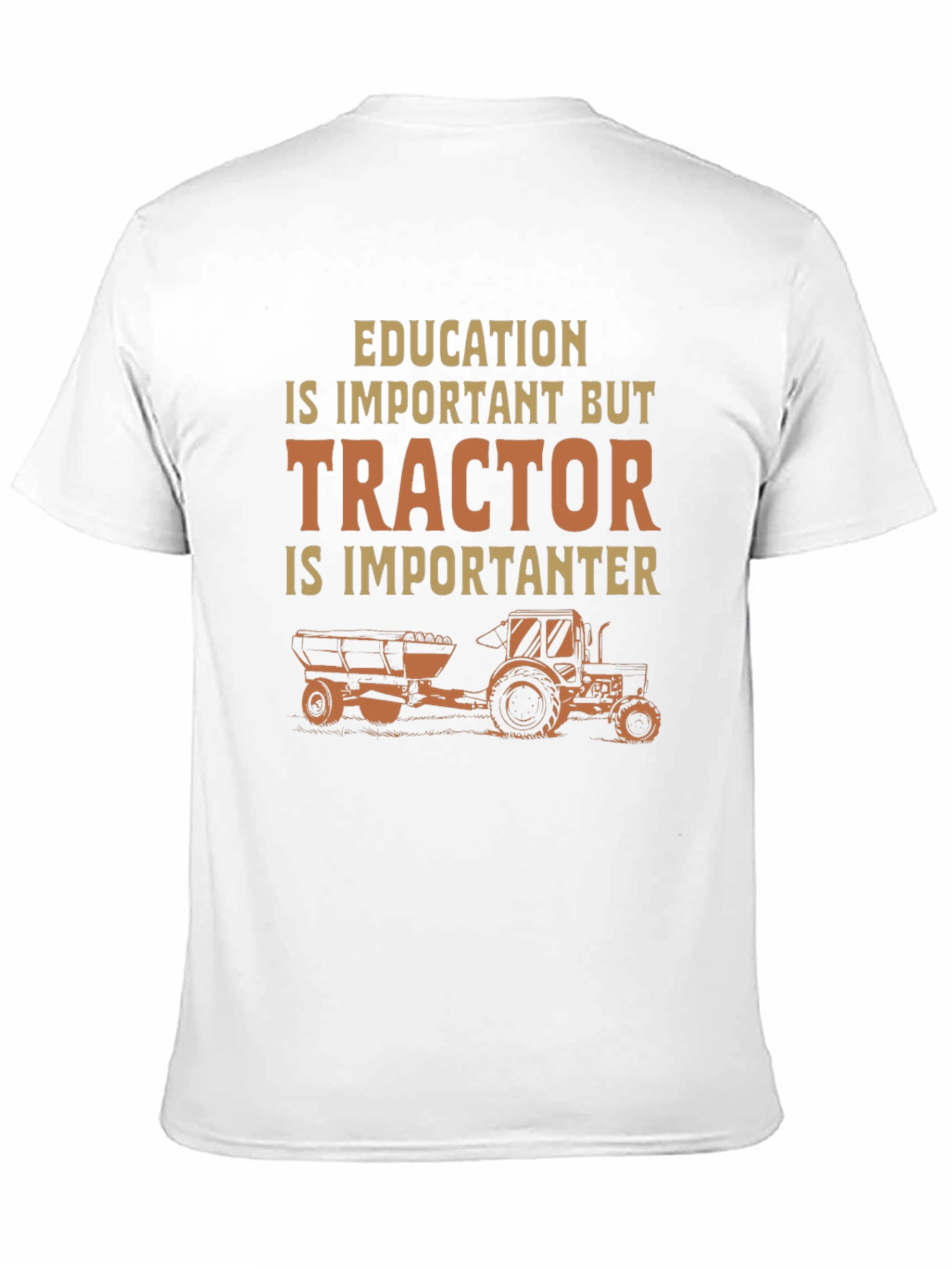 Black Education Tractor Humor T-Shirt view 11
