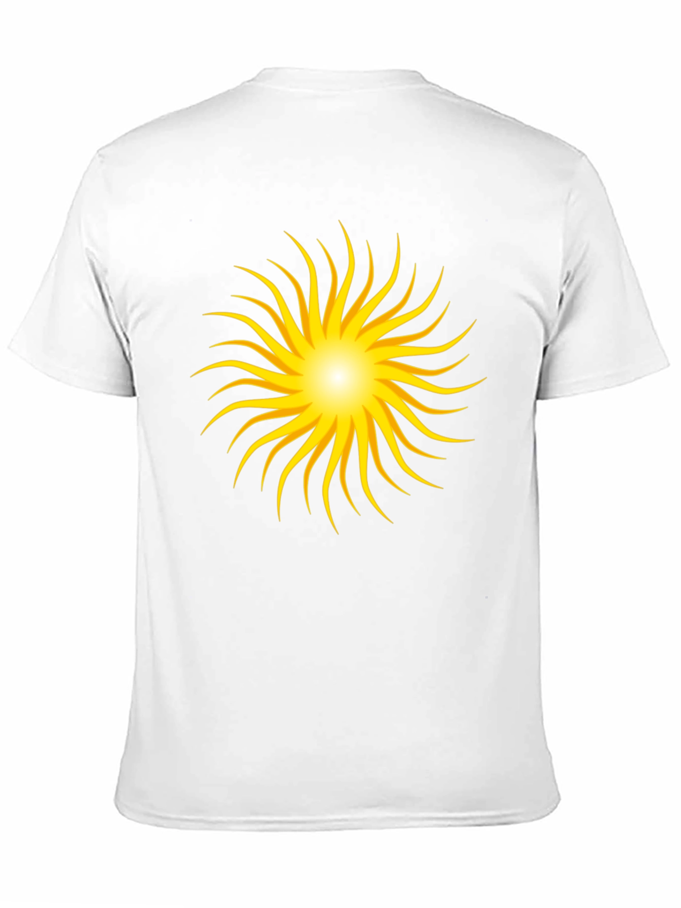 Black Radiant Sunburst Graphic Black T-Shirt view 11