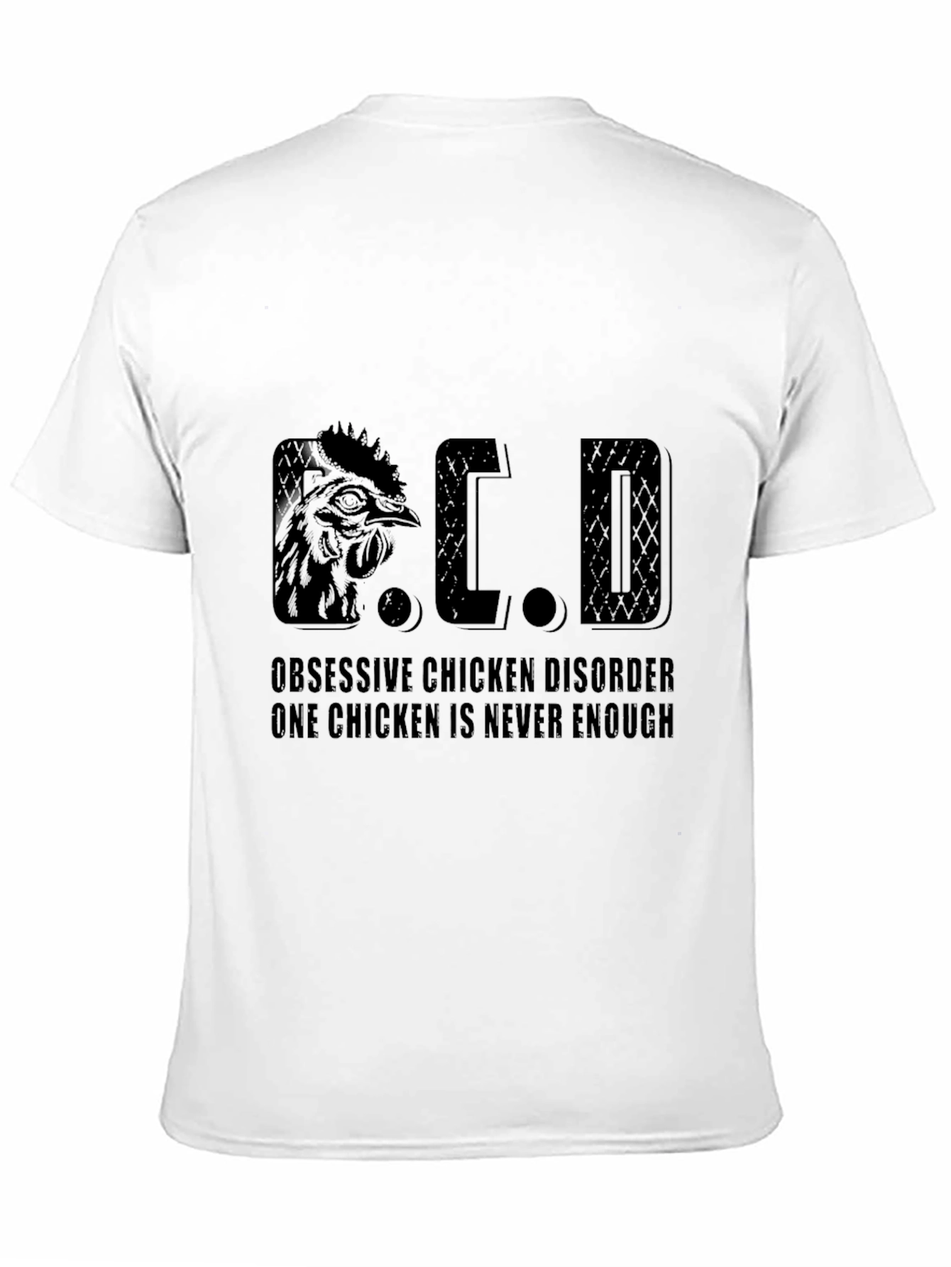 Black Obsessive Chicken Disorder T-Shirt - Funny Chicken Lover Tee view 11