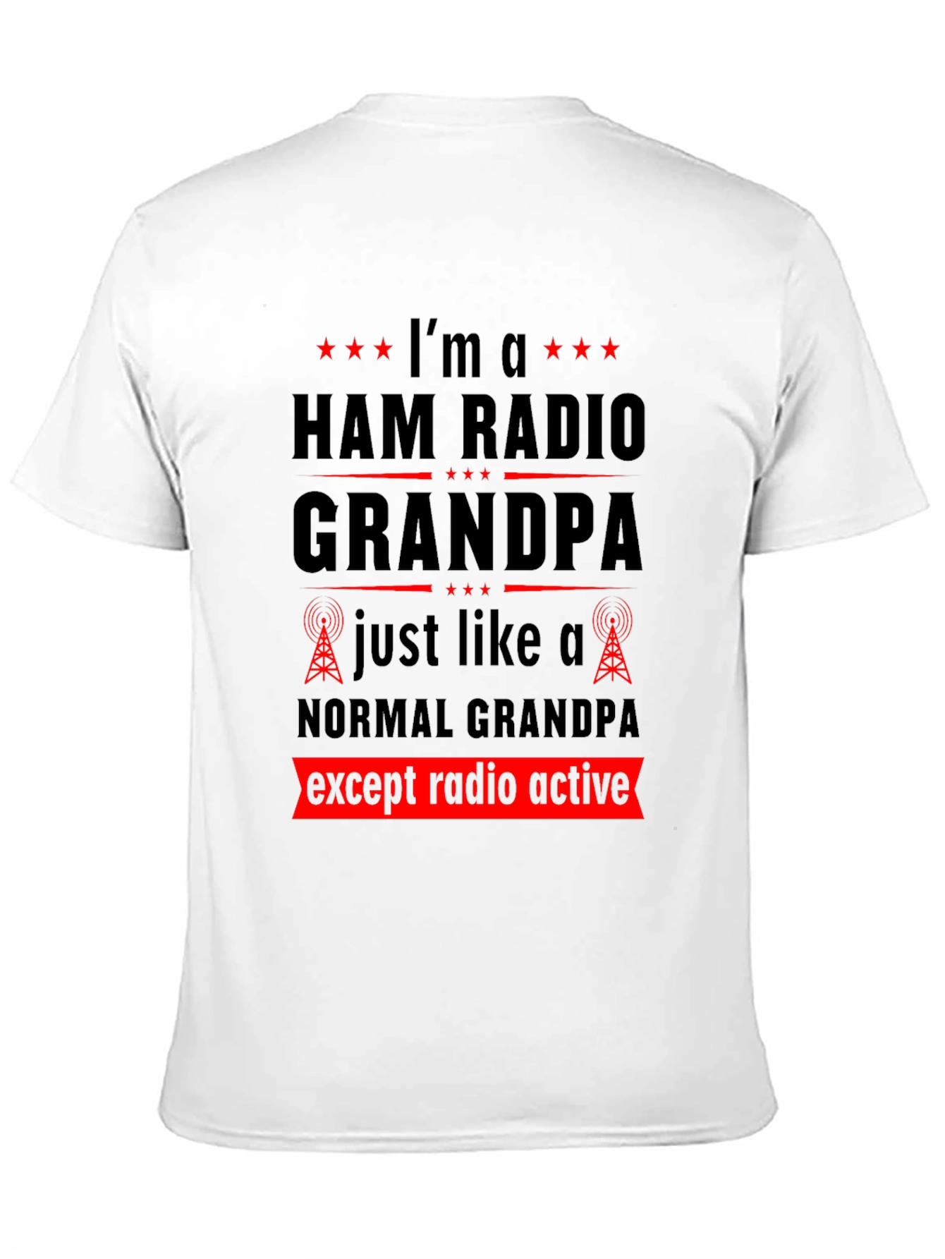 Black Ham Radio Grandpa T-Shirt view 11
