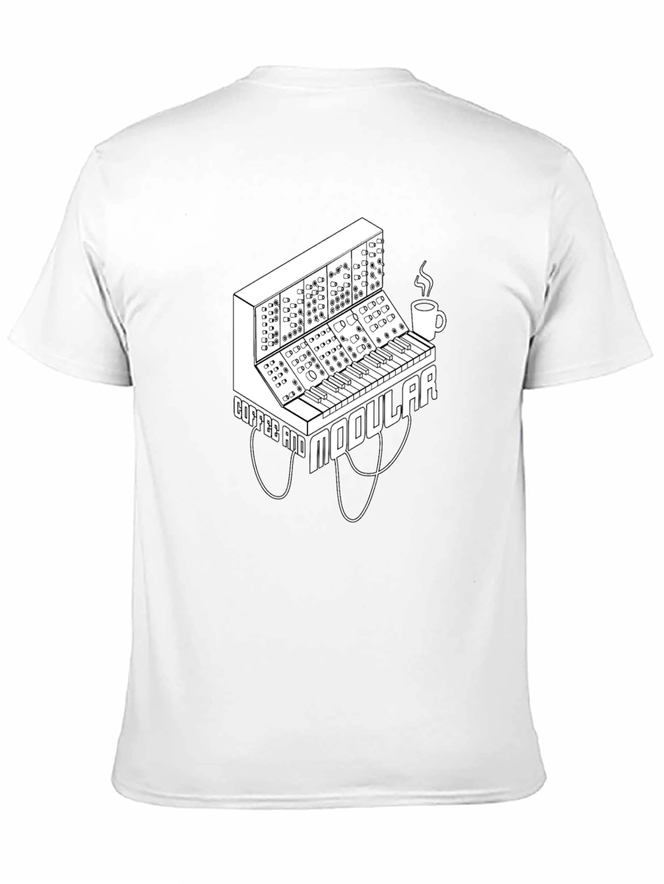 Black Coffee and Modular Synthesizer Black T-Shirt view 11