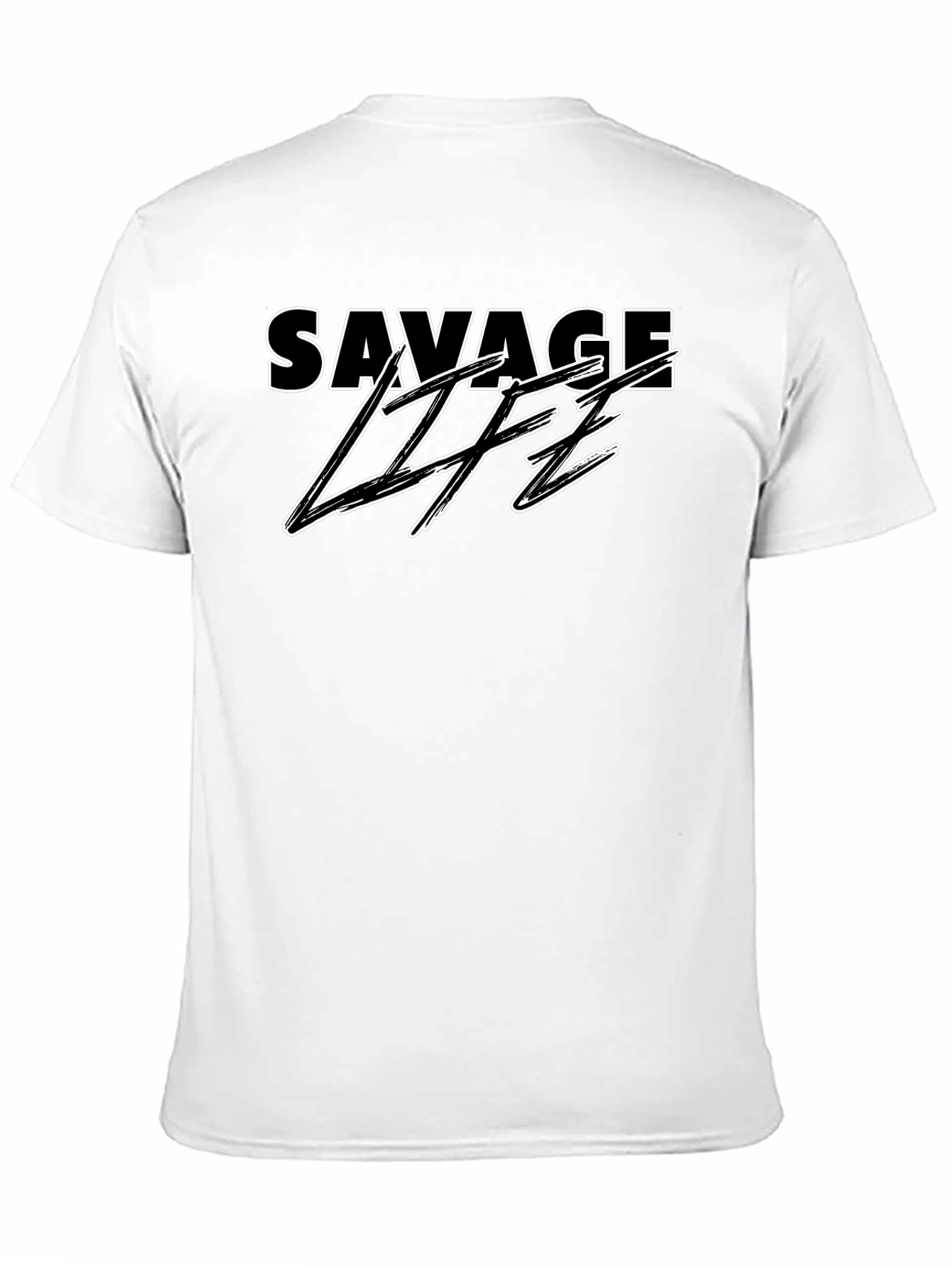 Black Savage Life Black Graphic T-Shirt view 11