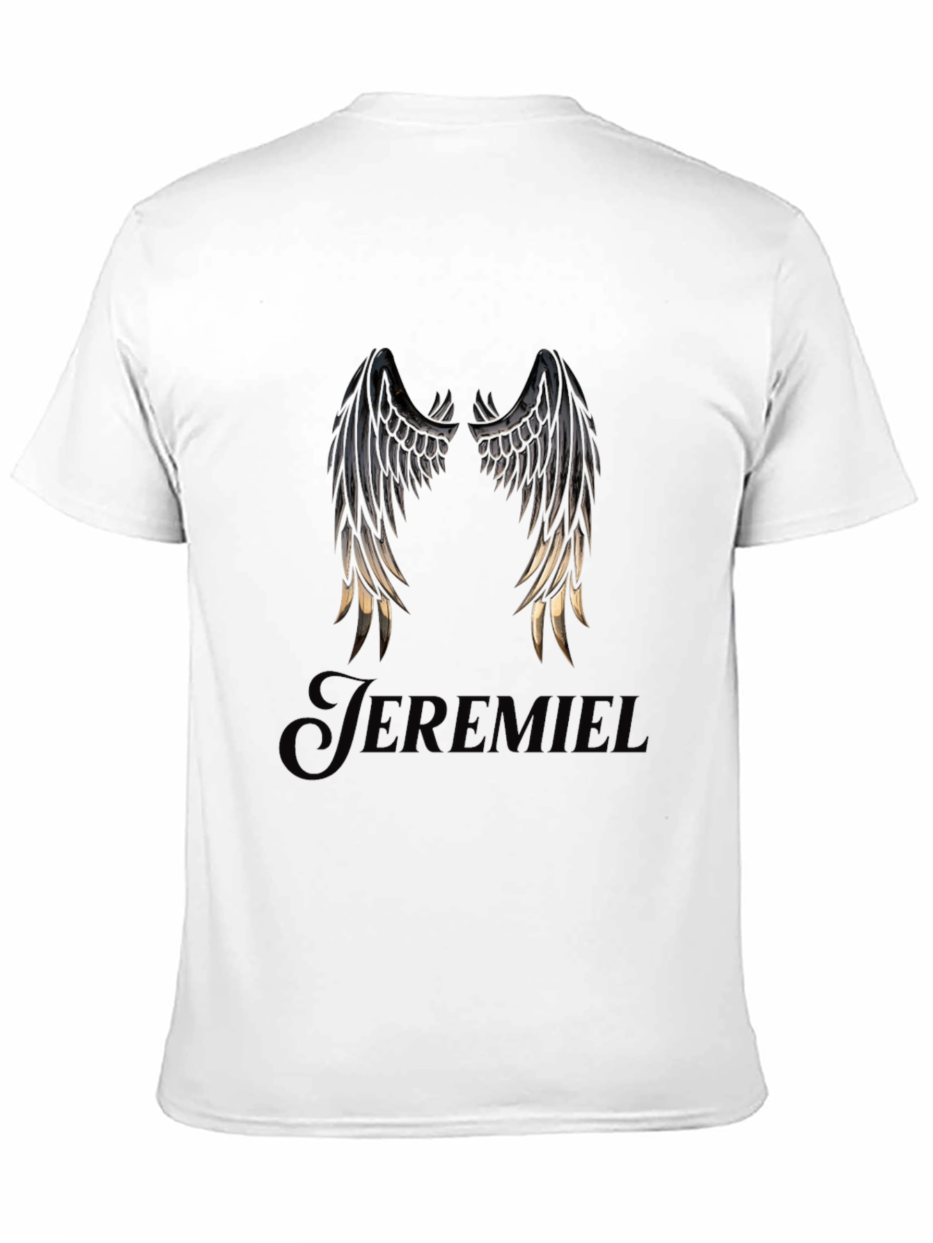 Black Jeremiel Wings Graphic T-Shirt - Black view 11