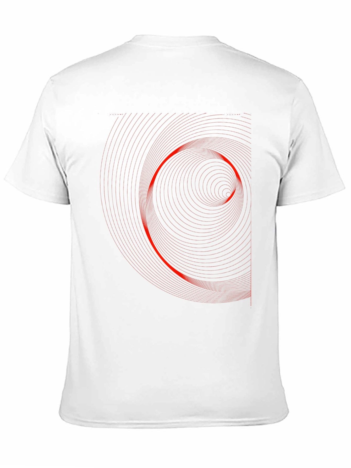 Black Geometric Vortex Graphic Tee - Black Cotton T-Shirt view 11