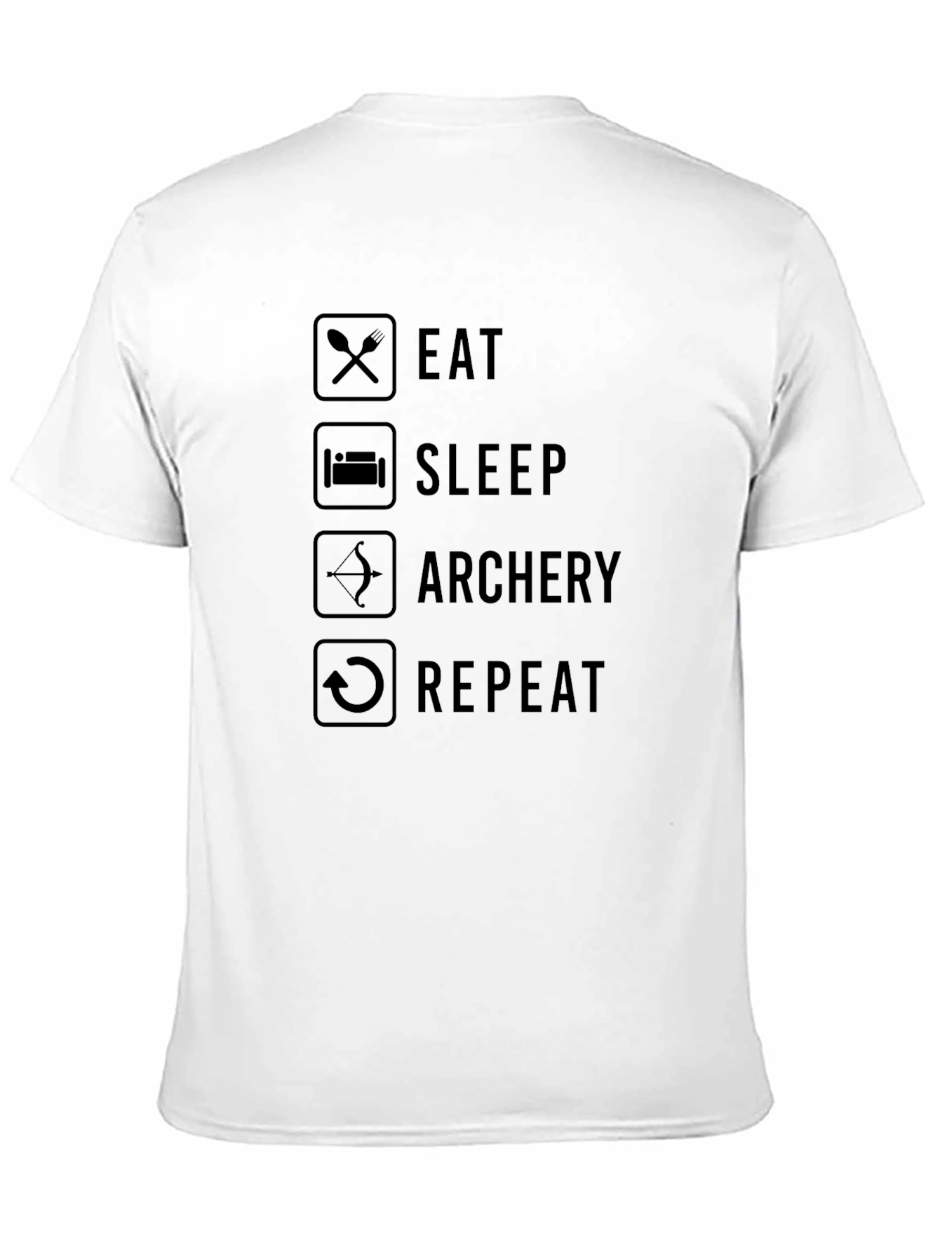 Black Eat Sleep Archery Repeat T-Shirt view 11