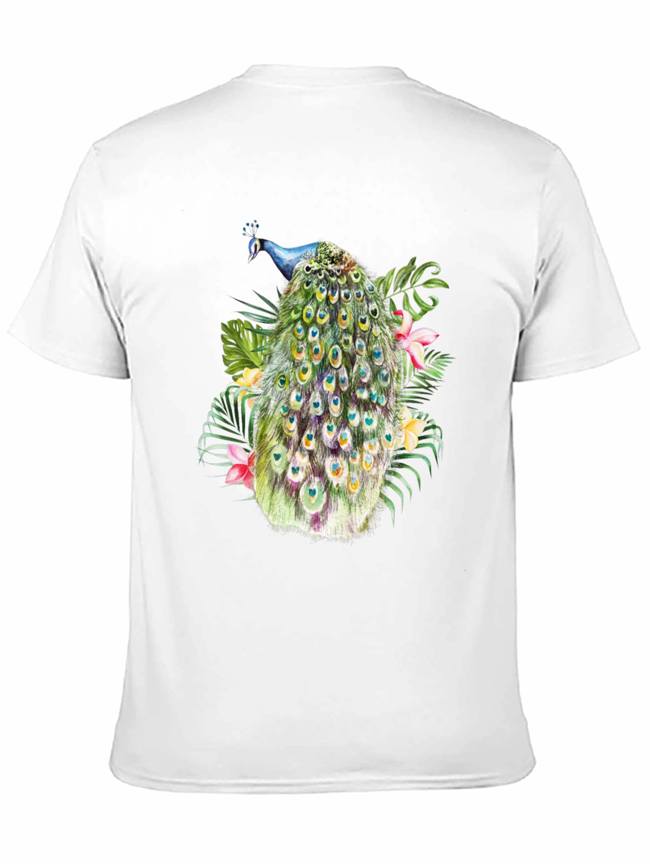 Peacock Graphic Black T-Shirt - 11