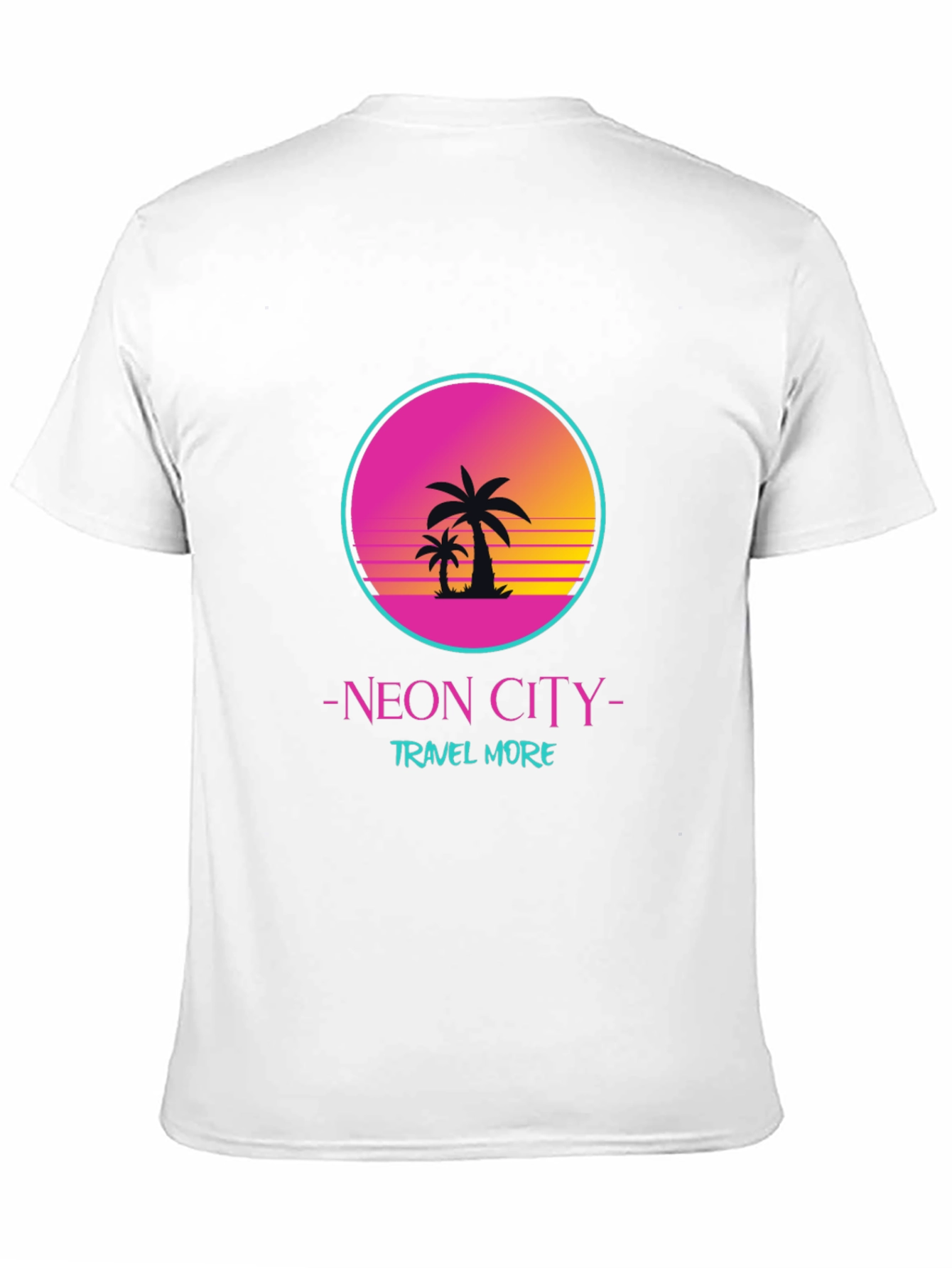 Black Neon City Travel T-Shirt view 11