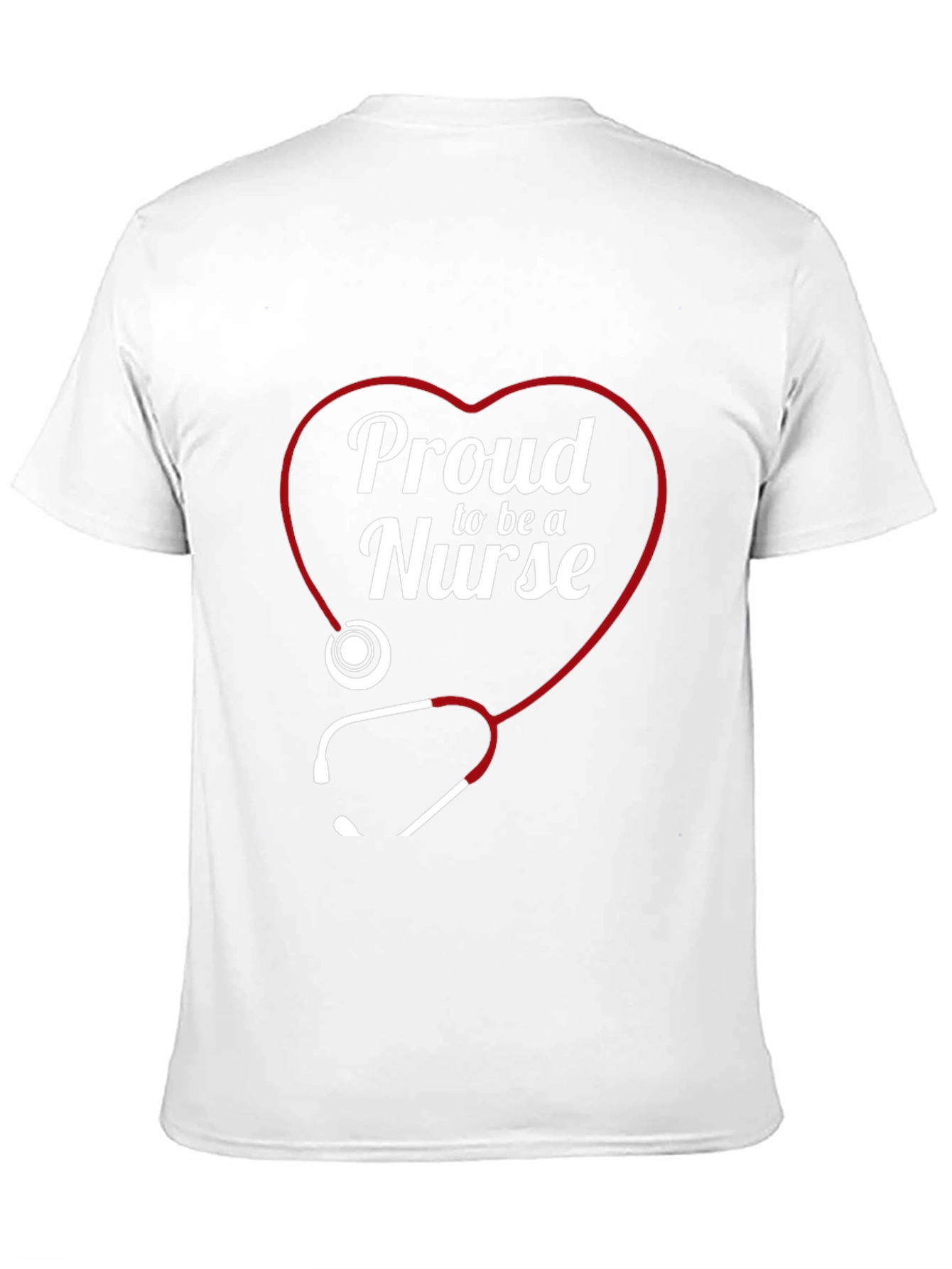 Black Proud Nurse Heart Stethoscope T-Shirt view 11