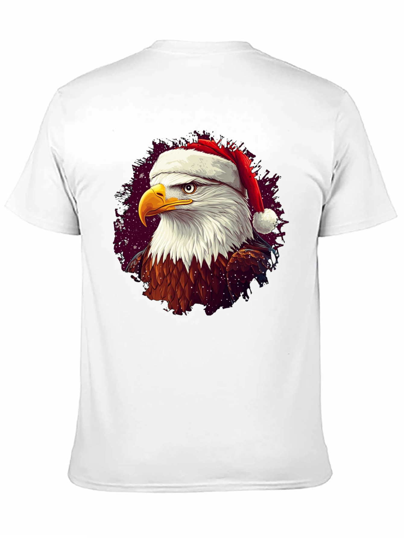 Black Festive Eagle T-Shirt: Christmas Holiday Apparel view 11