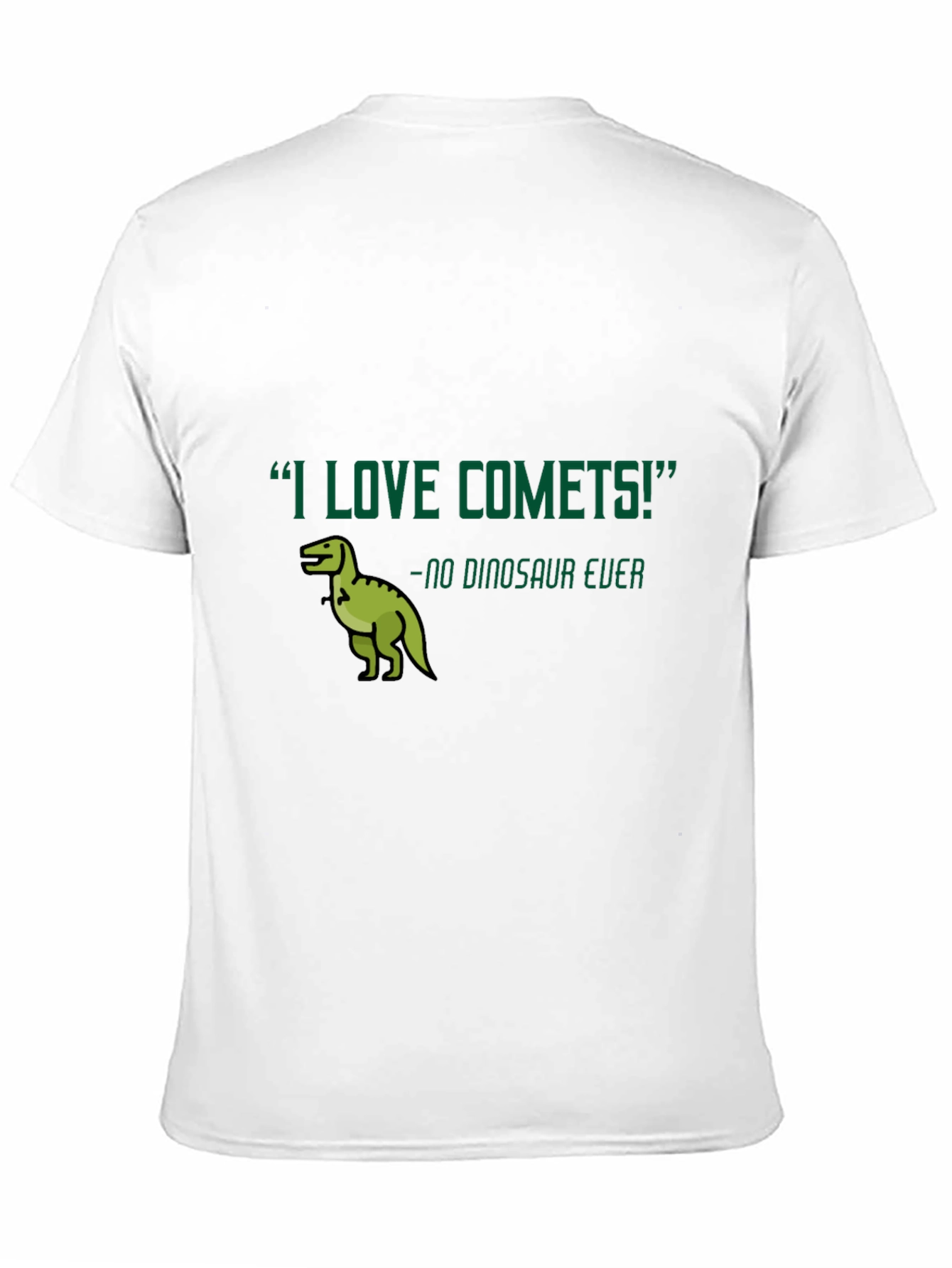 Black I Love Comets! Dinosaur Graphic Tee - Unisex view 11