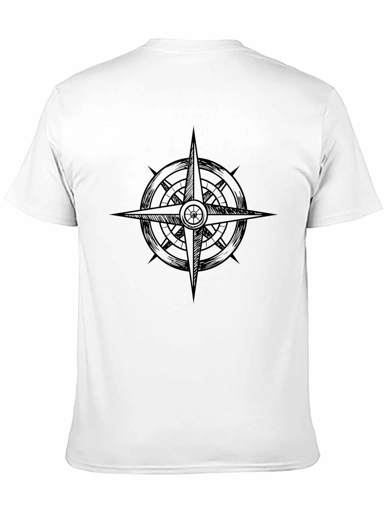 Black Men's Black Compass Graphic Tee view 11