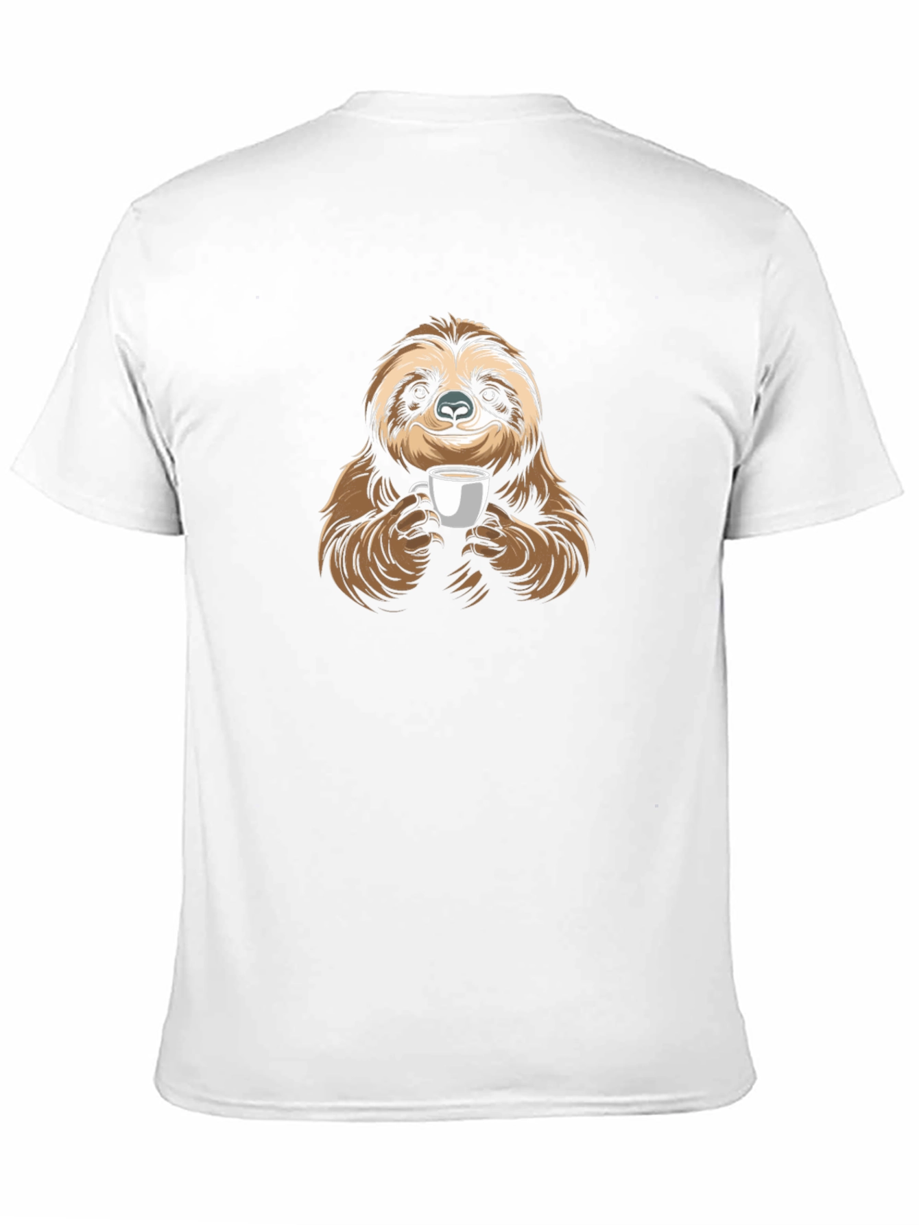 Black Sloth Coffee Lover Graphic T-Shirt view 11