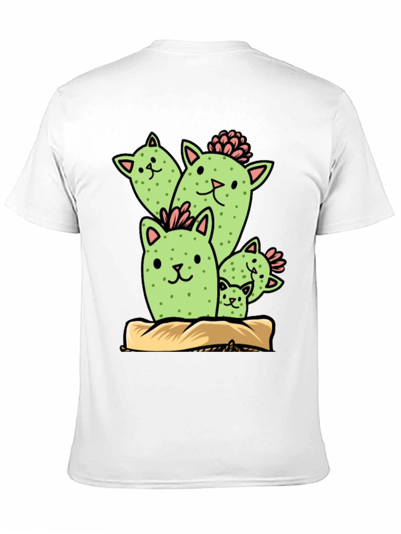 Black Cat Cactus Graphic Tee - Funny Plant Lover Shirt view 11