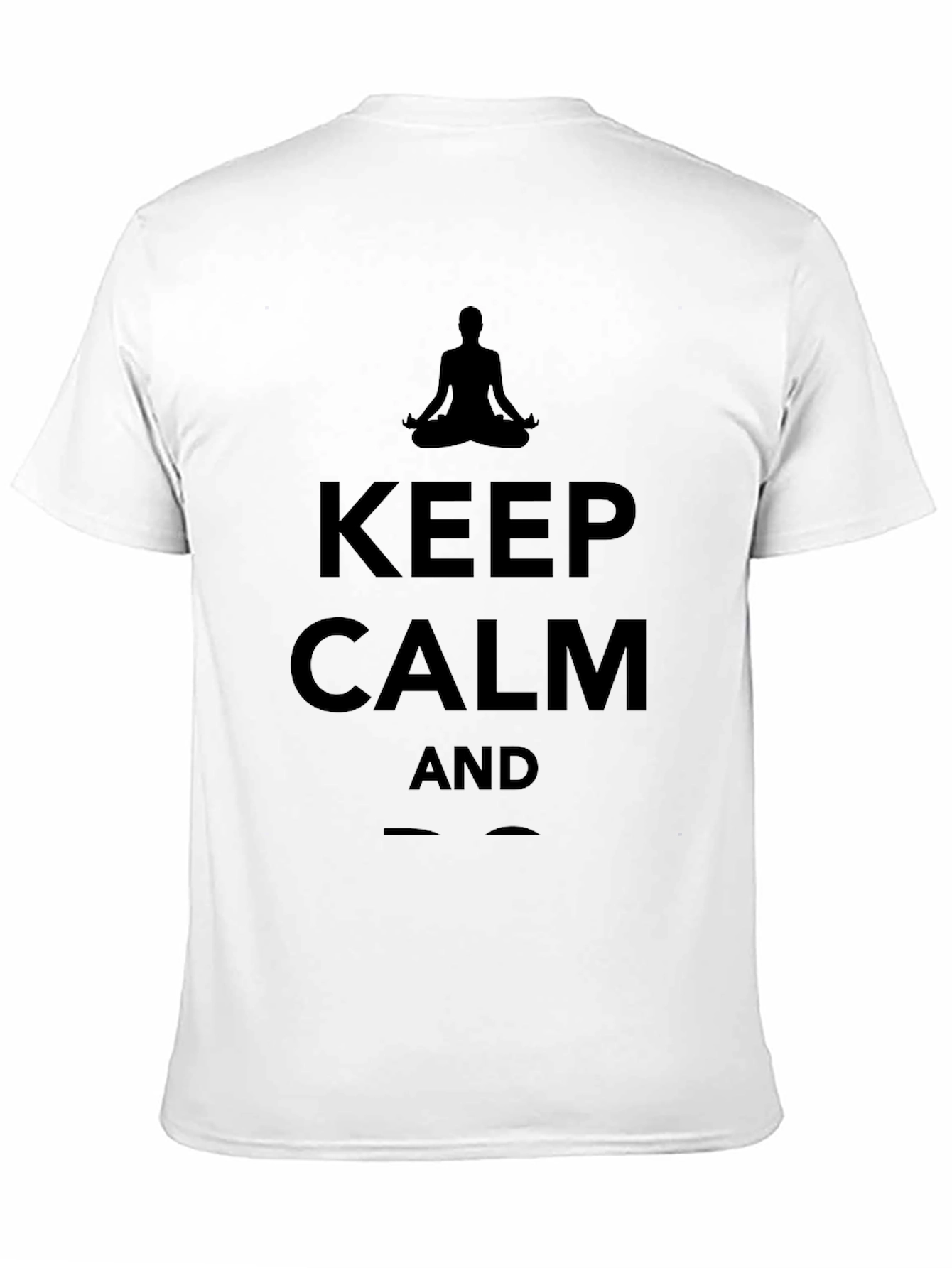 Black Keep Calm Yoga Meditation Black T-Shirt view 11