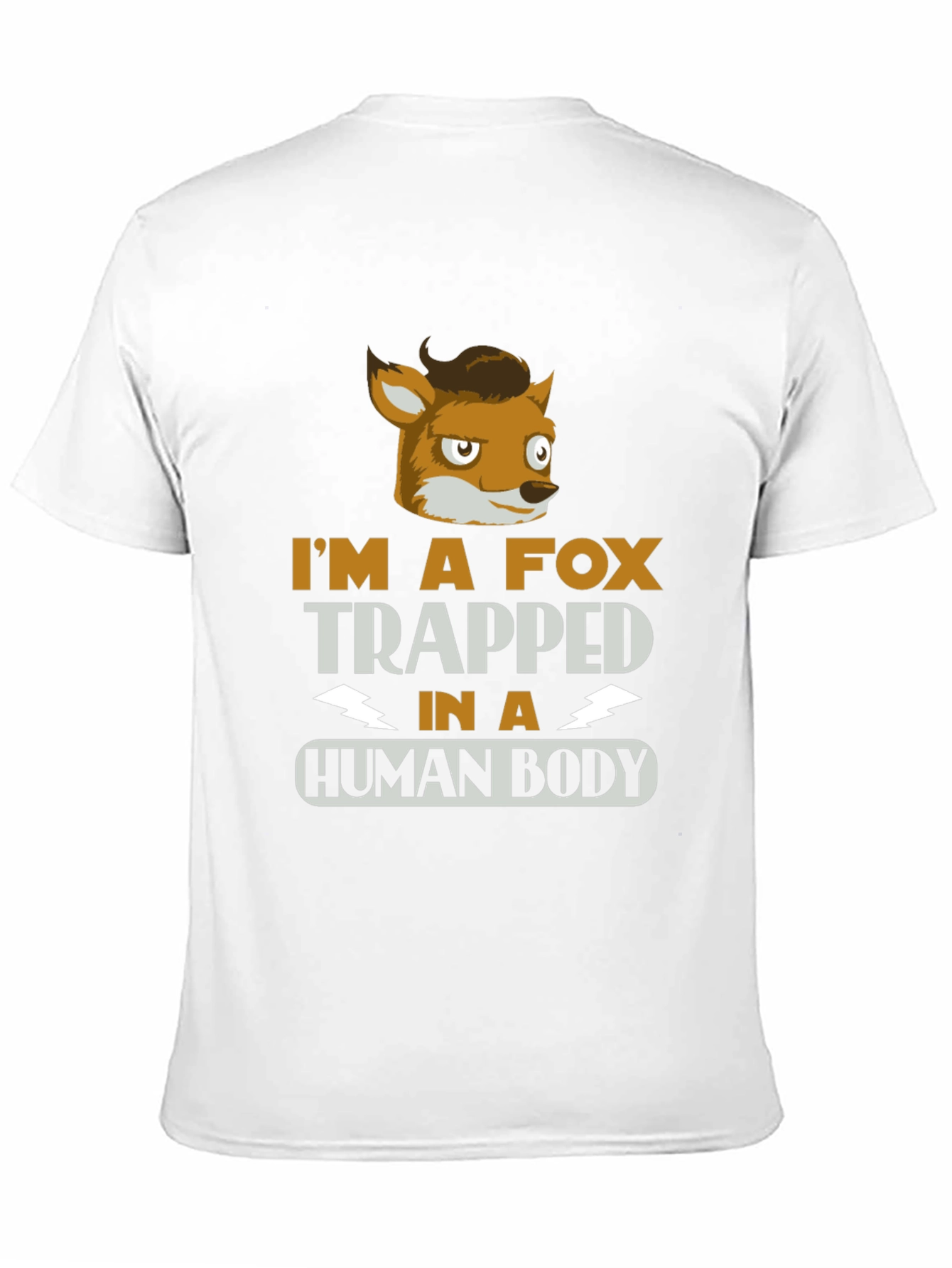 Black I'm A Fox Trapped in a Human Body T-Shirt view 11