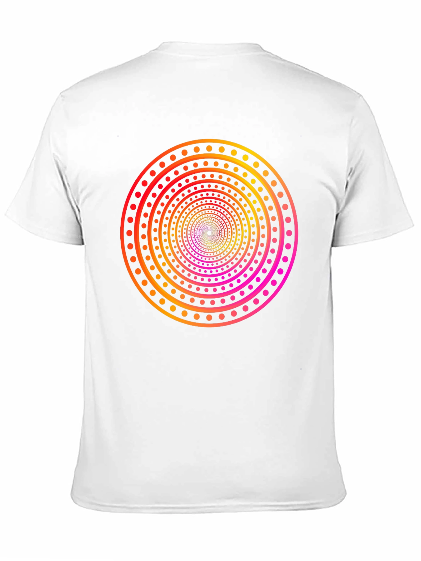 Black Hypnotic Circle Tee - Gradient Dot Pattern view 11