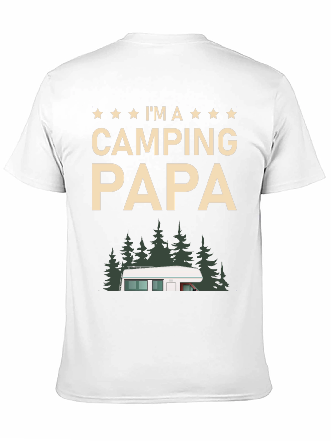 Black Camping Papa T-Shirt - Outdoor Adventure Dad Tee view 11