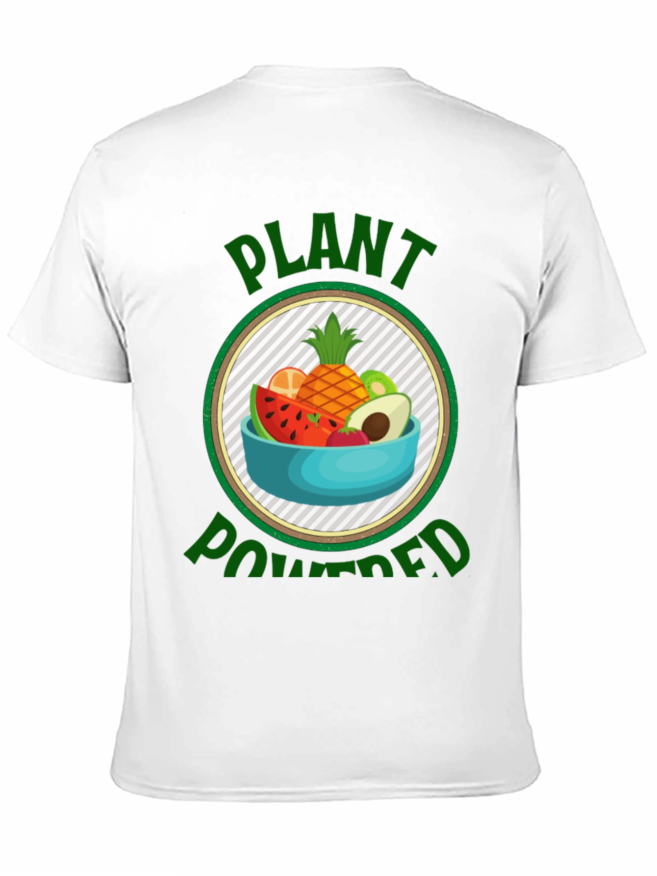 Black Plant Powered Vegan T-Shirt - Healthy Lifestyle Tee view 11