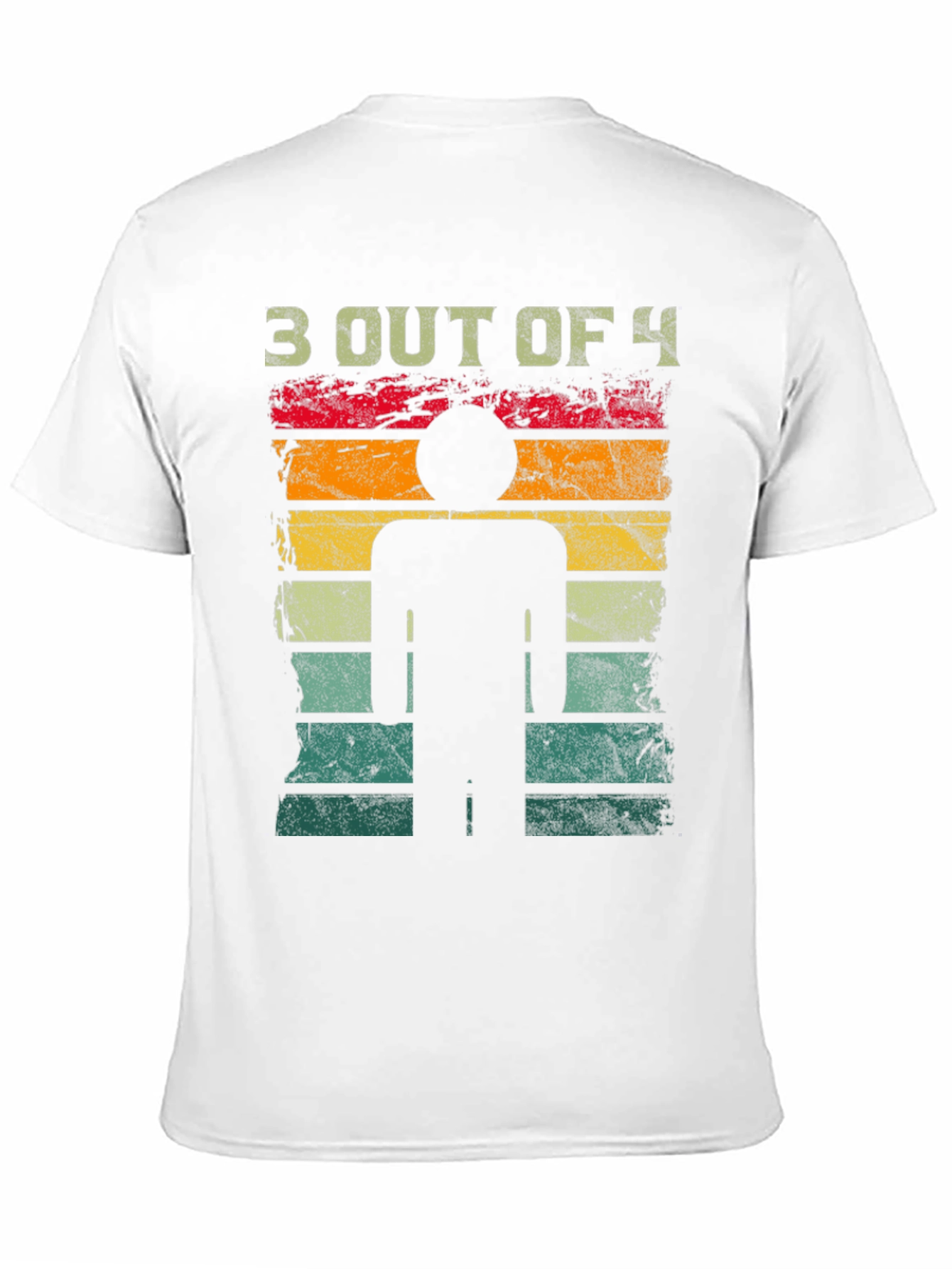 Black 3 Out of 4 Stick Figure T-Shirt view 11