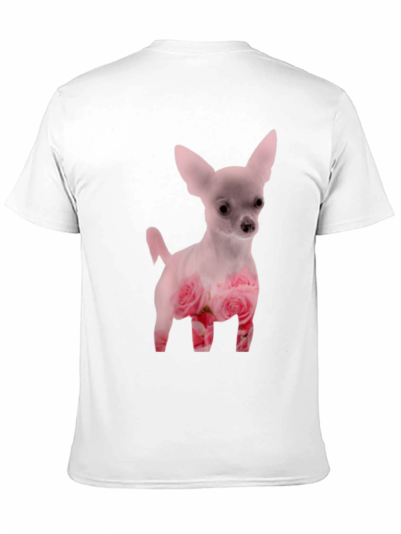 Black Floral Chihuahua T-Shirt - Black view 11