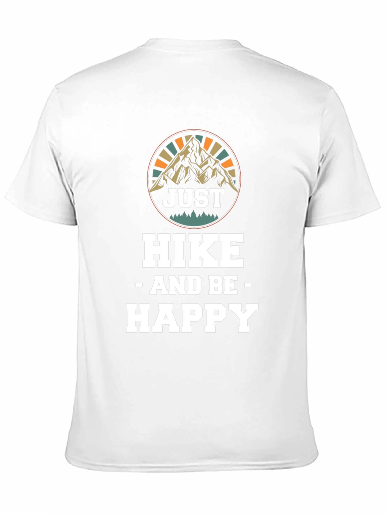 Black Just Hike and Be Happy Black T-Shirt view 11
