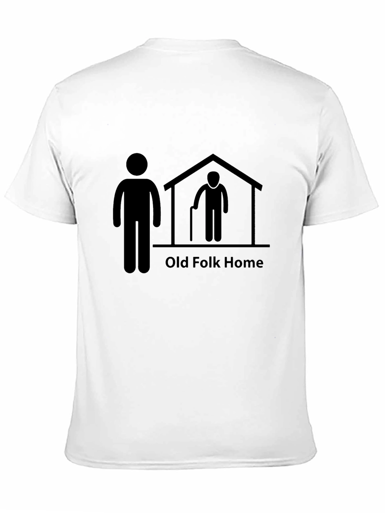 Black Old Folk Home T-Shirt - Funny Unisex Graphic Tee view 11