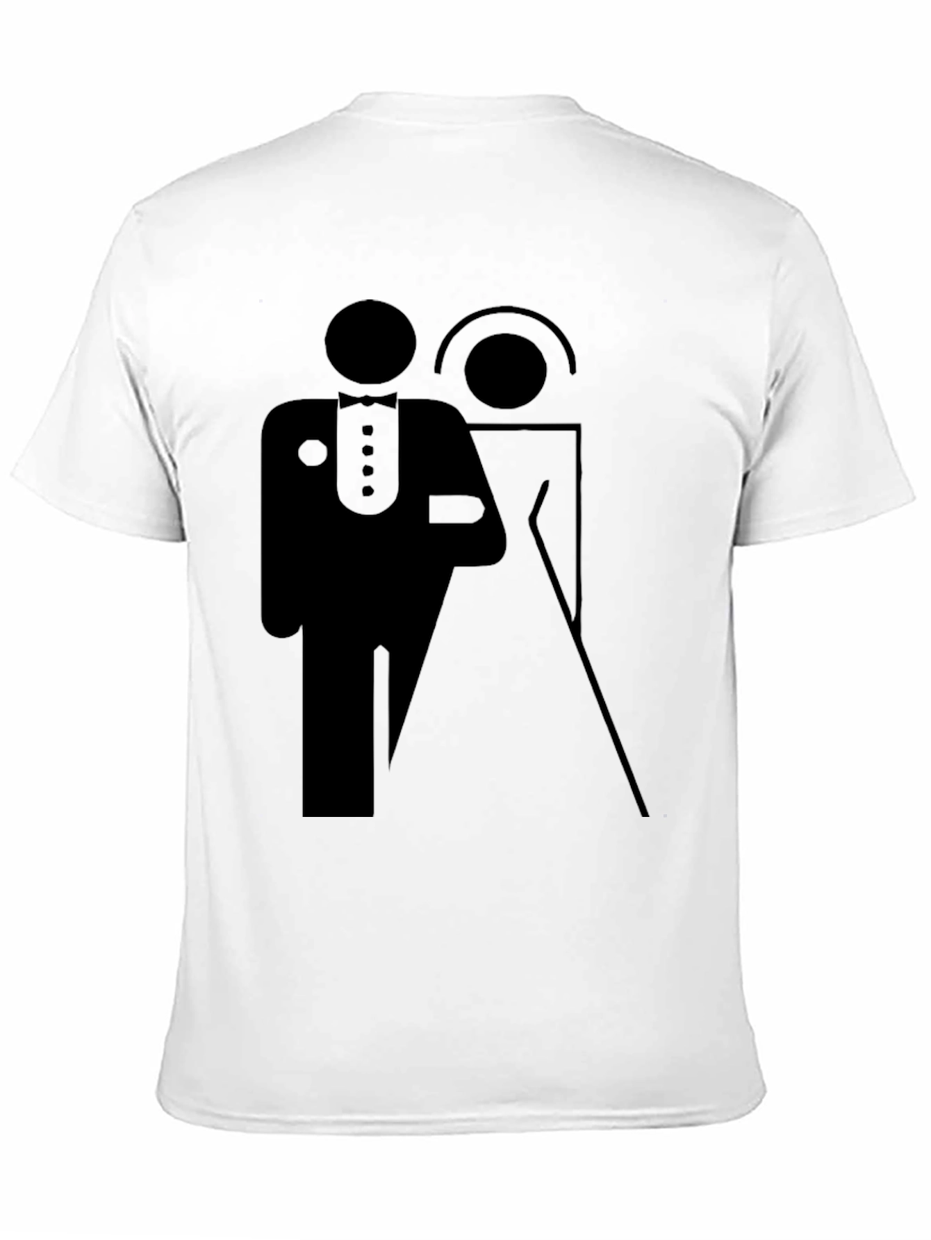 Black Bride and Groom Graphic Tee view 11