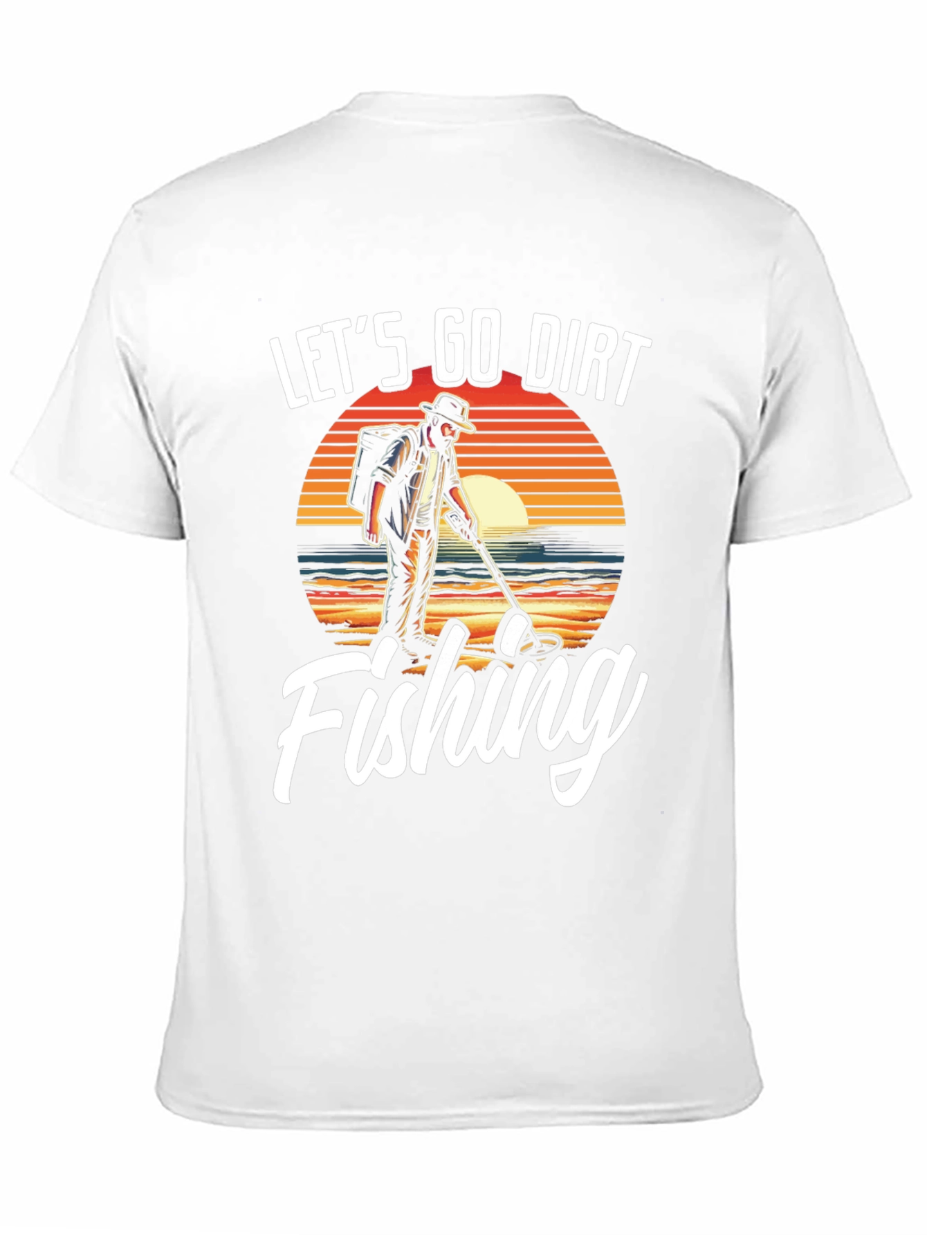 Black Let's Go Dirt Fishing T-Shirt view 11