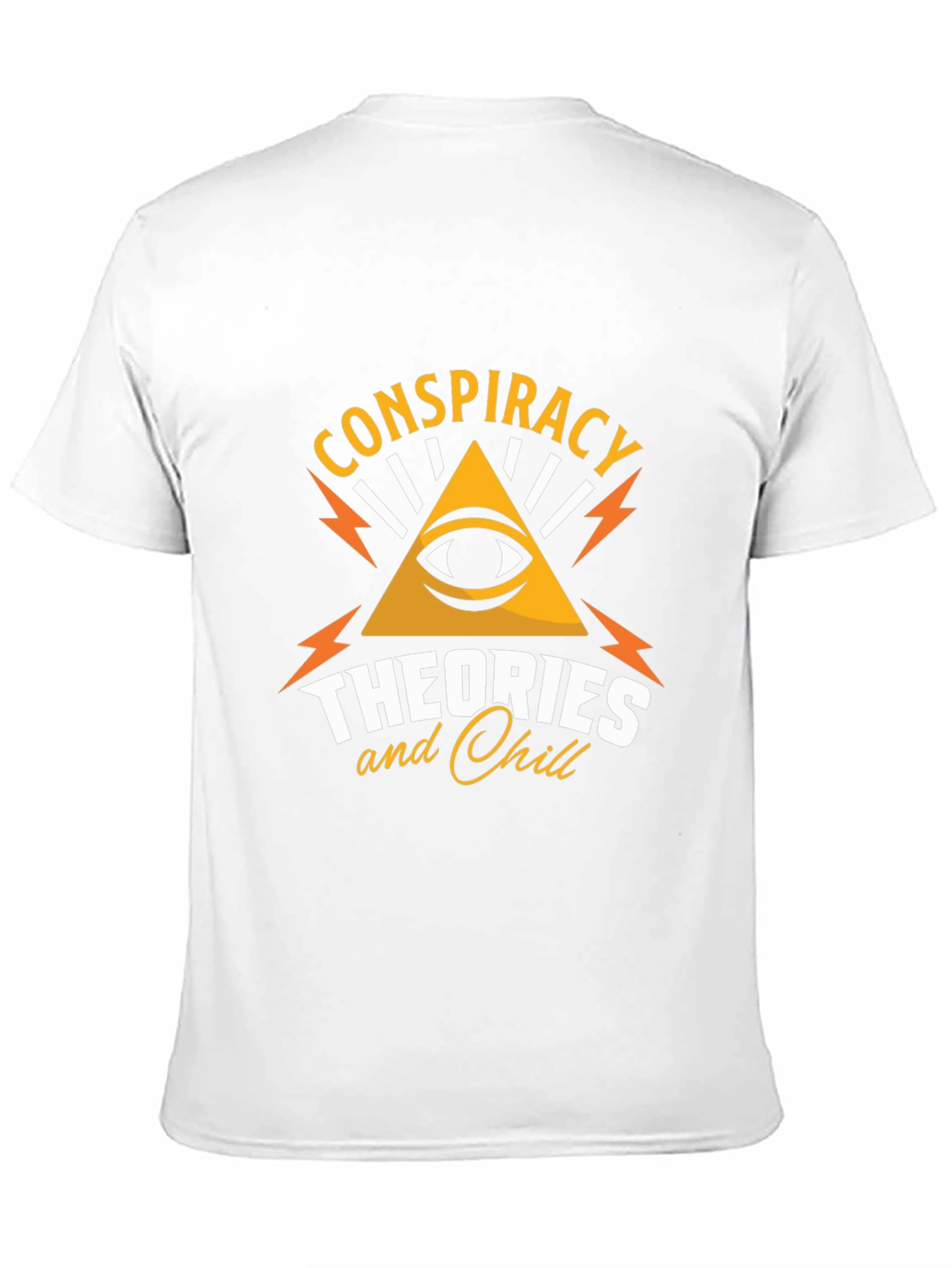 Black Conspiracy Theories & Chill Graphic Tee - Black Cotton T-Shirt view 11