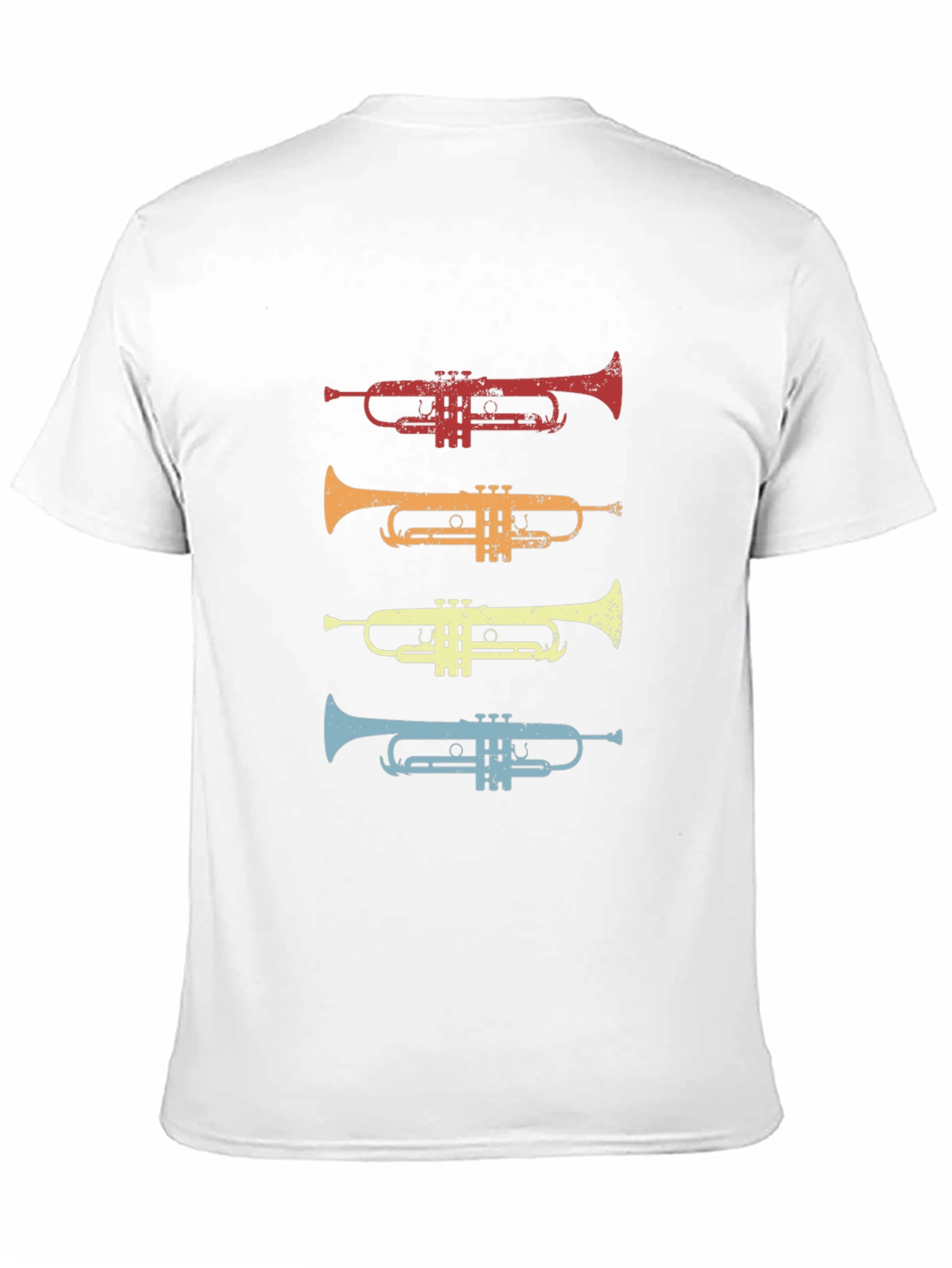 Black Retro Trumpet T-Shirt - Vintage Musical Instrument Tee view 11