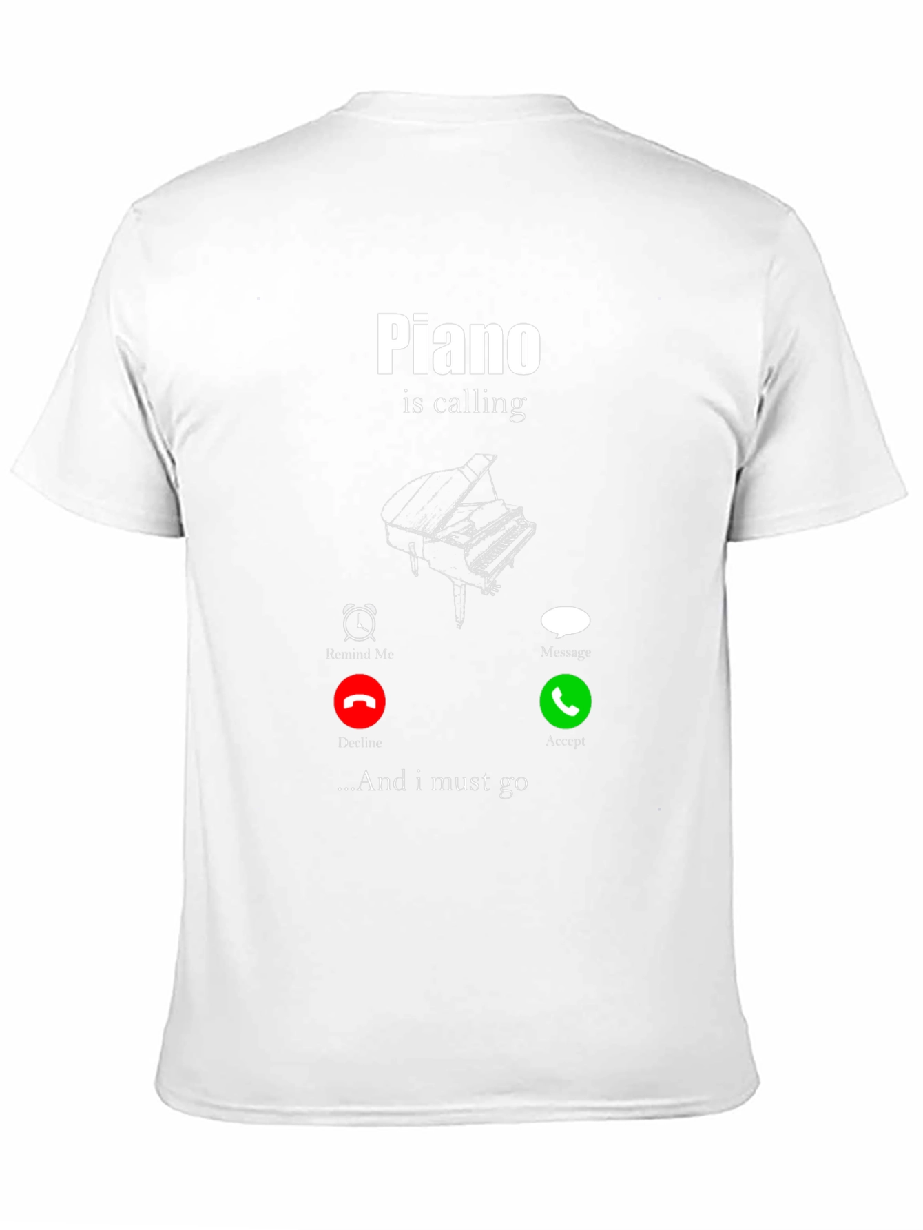 Piano Is Calling T-Shirt - Music Lover Tee - 11