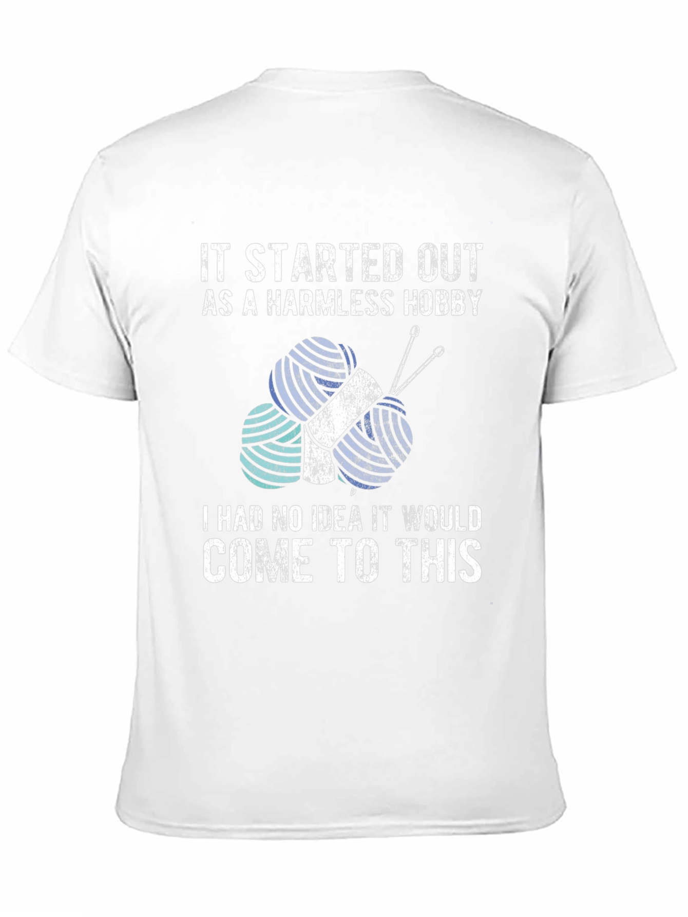 Black Harmless Hobby Knit T-Shirt - Funny Knitting Tee view 11