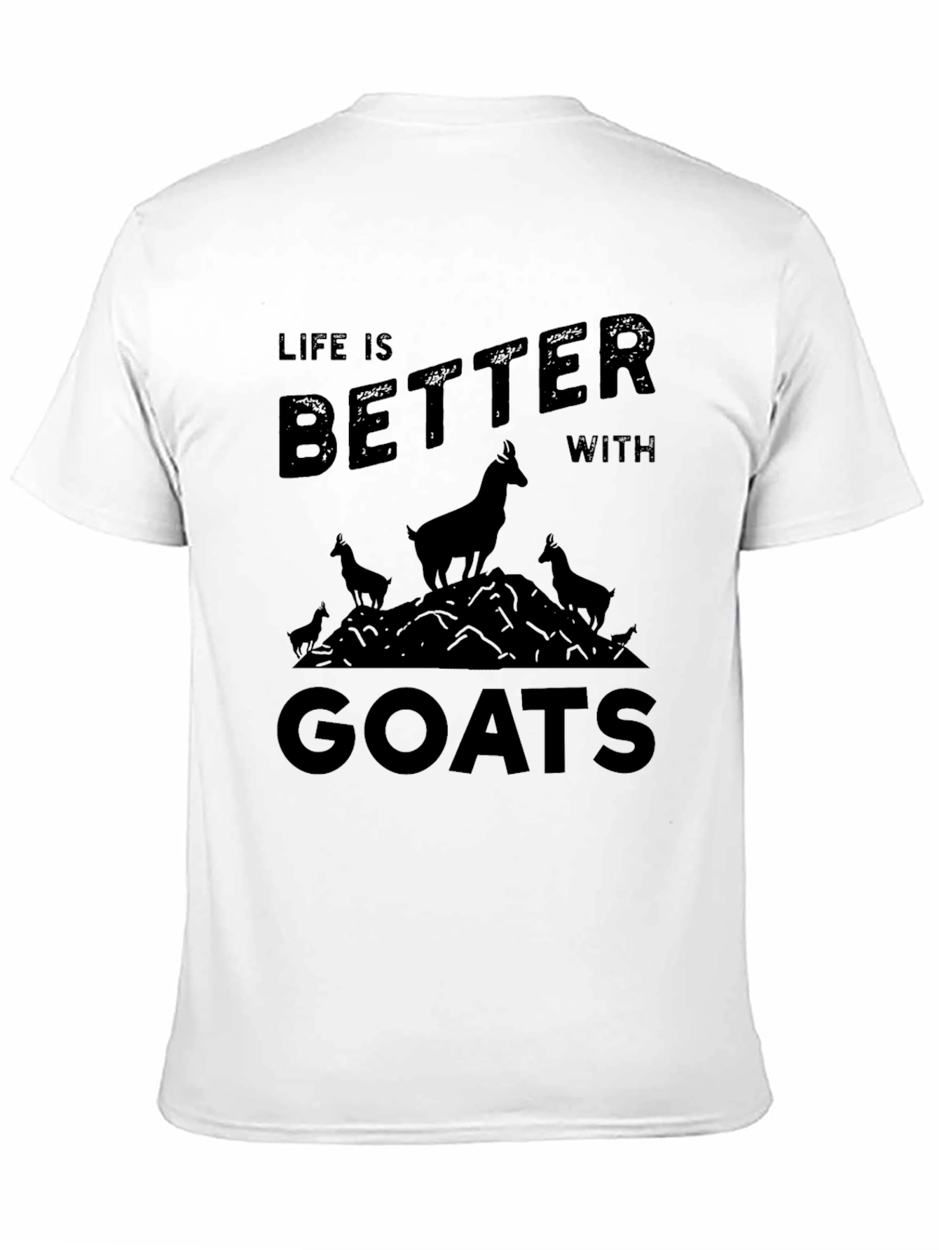 Black Life is Better with Goats Black T-Shirt view 11