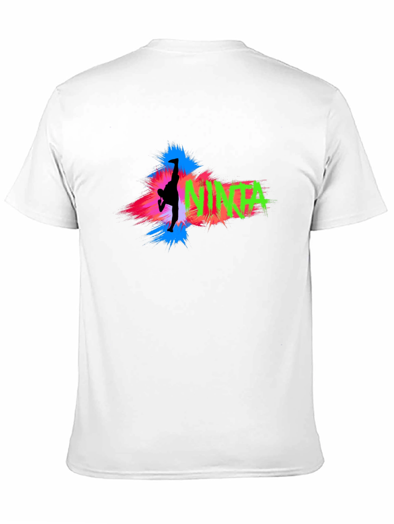 Black Ninja Kick Graphic T-Shirt - Black view 11