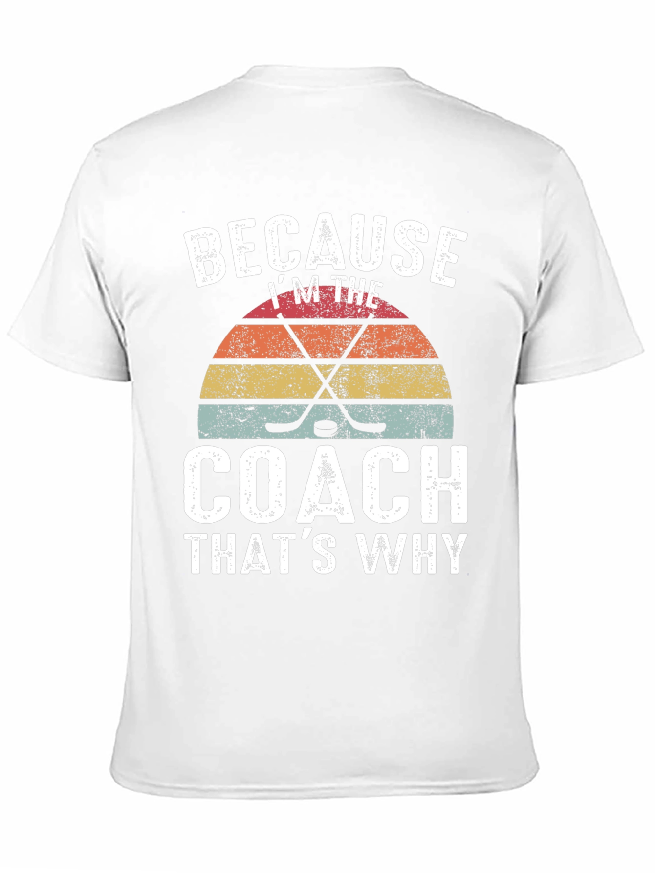 Black Because I'm the Coach Hockey Graphic Tee view 11