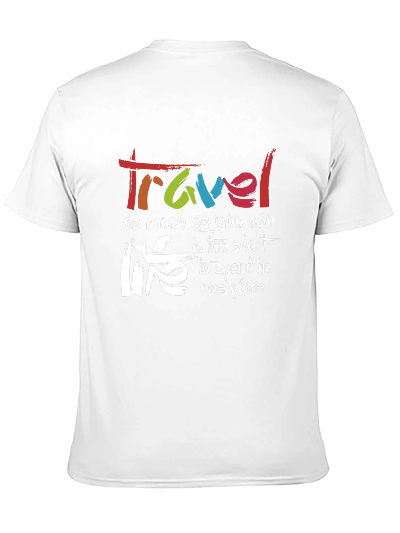 Black Travel Life Black Graphic T-Shirt view 11
